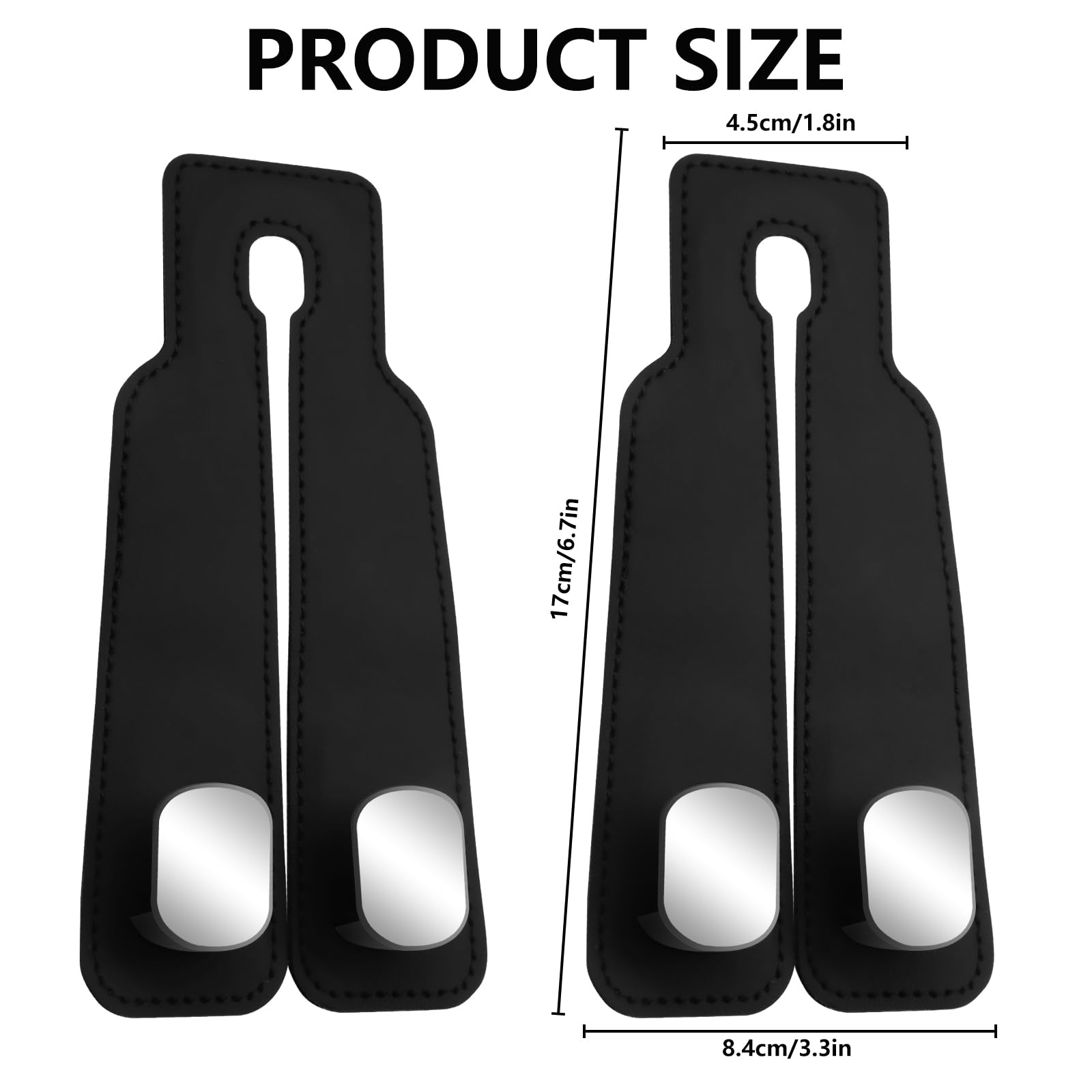 2Pcs Car Seat Back Storage Hook, Leather Car Seat Hooks For Headrest, Car Purse Hook Car Bag Hooks Car Hooks, Headrest Hooks Pur