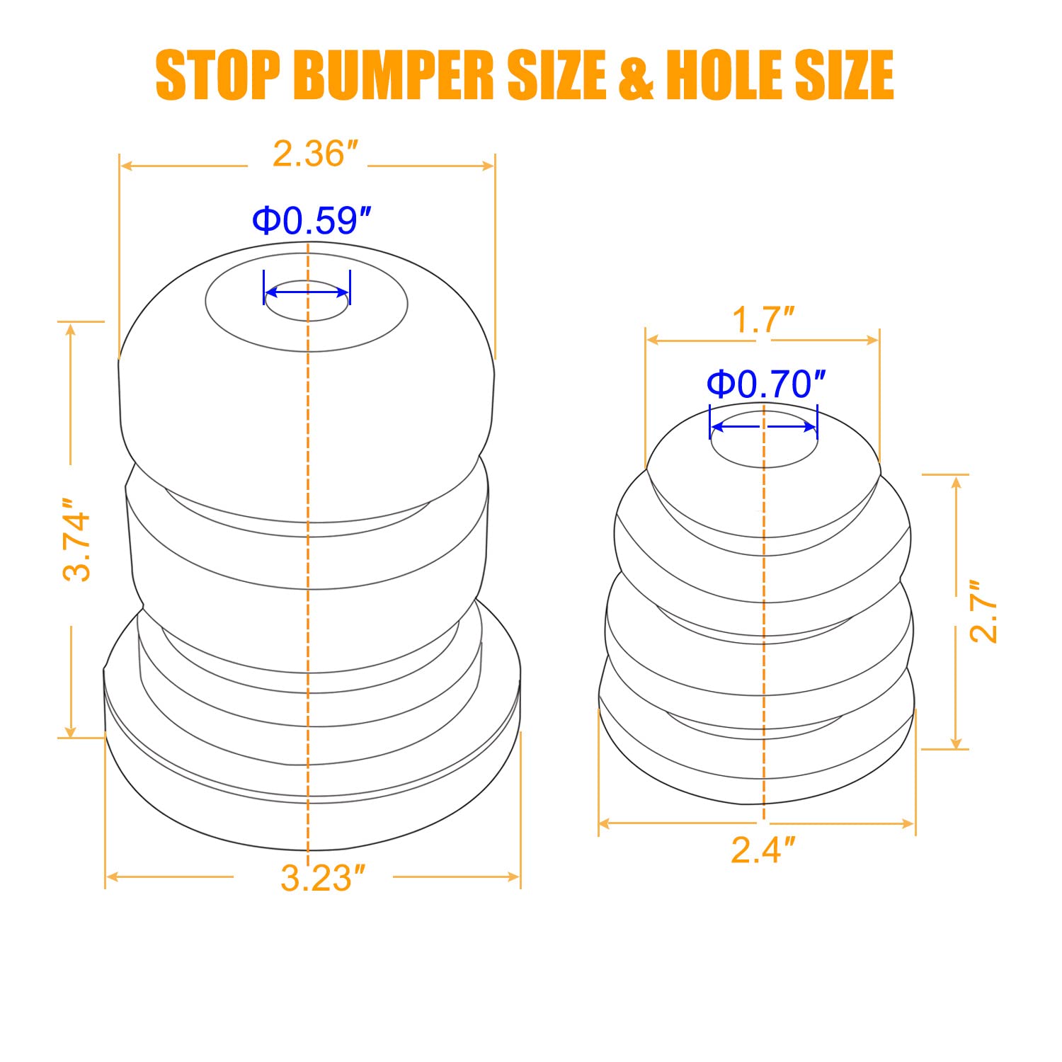 Two Control Arm Bumpers And Two Control Rear Axle Bumpers Replace 15153958 905-208 15039397 Compatible With Chevy Suburban Avalanche Gmc Yukon (Arm Bumpers And Axle Bumpers)