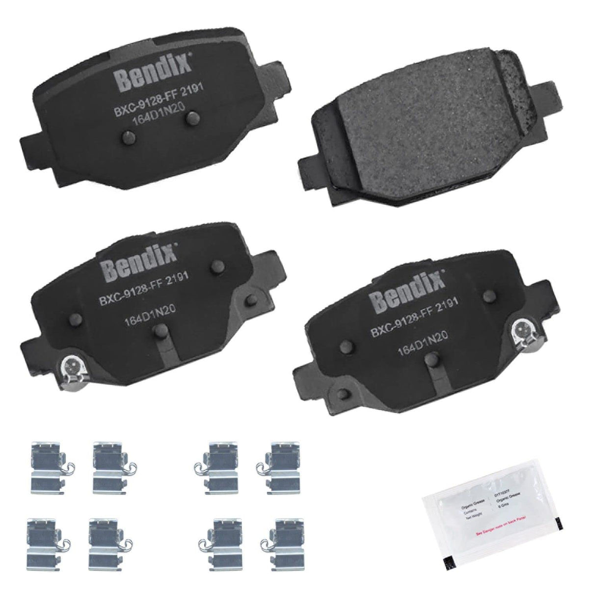 Bendix Priority1 Cfc2191 Ceramic Rear Brake Pads For Infiniti Qx50 2023-2019, Qx55 2024-2022