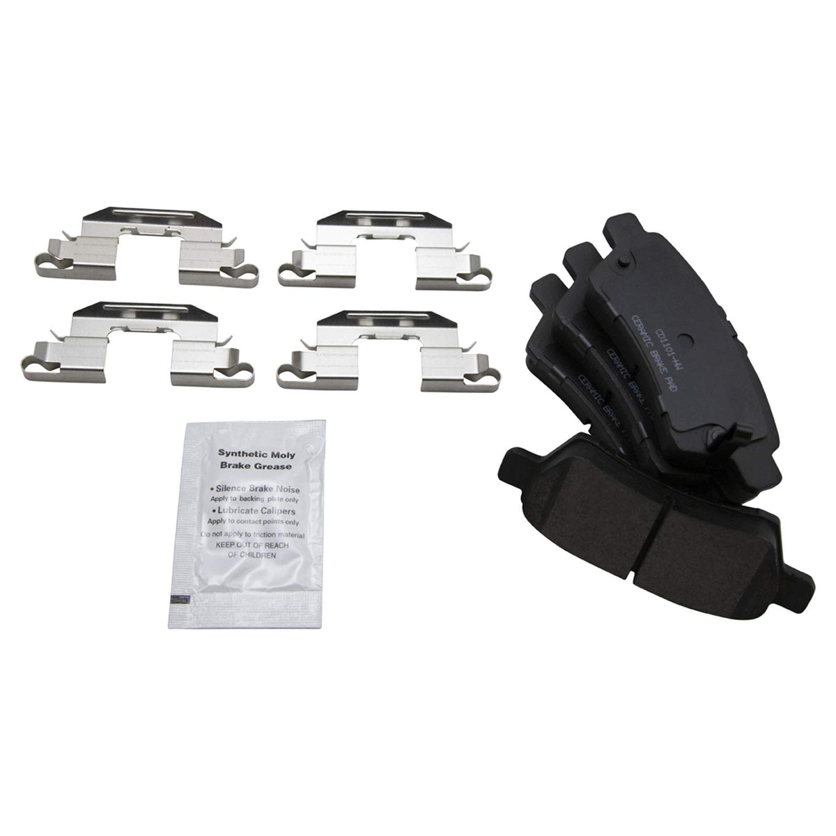 TRQ Rear Brake Pads Ceramic Compatible with 2005-2012 Nissan Pathfinder 2006-2007 Xterra