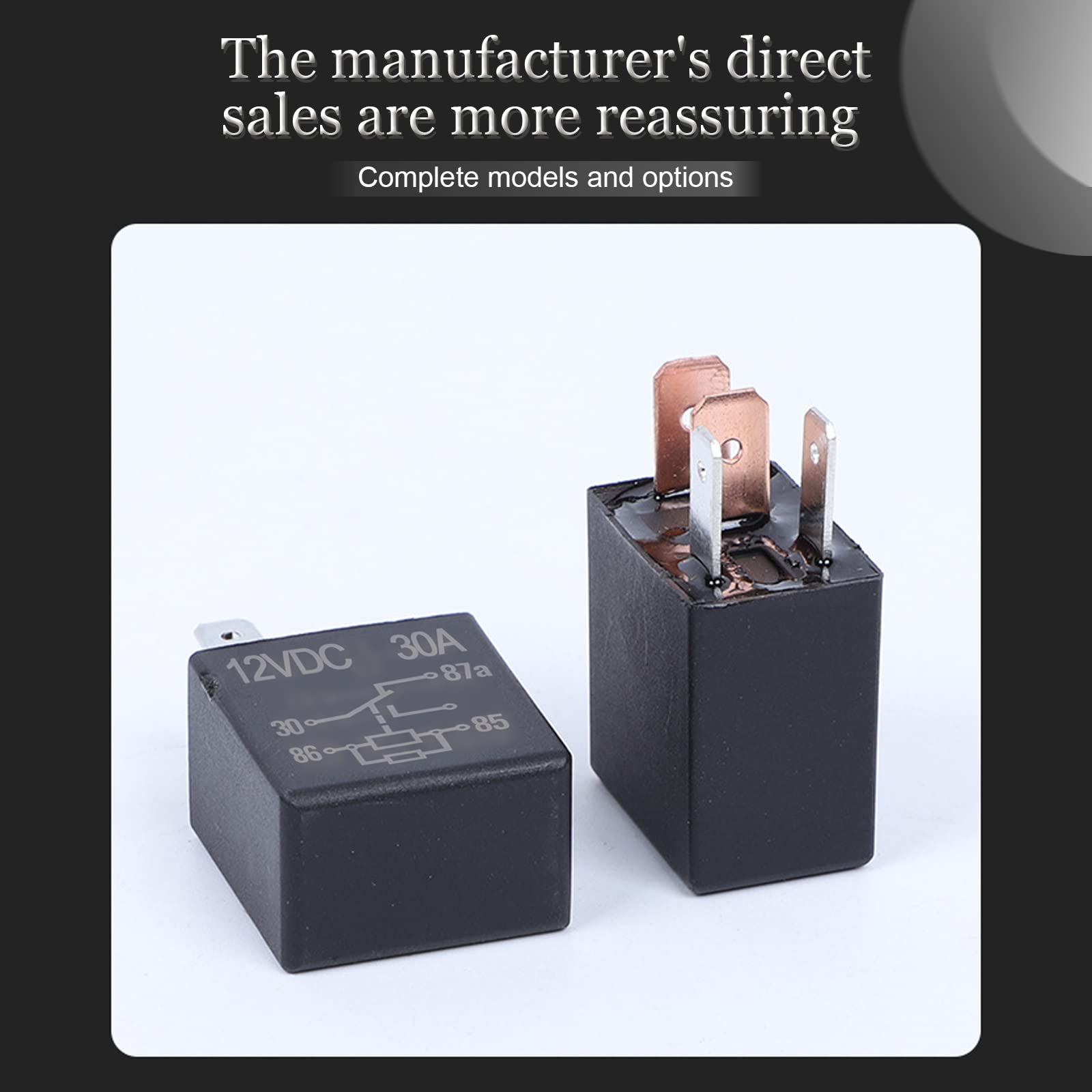 Miytsya 4 Pack Car 5 Pin Relay Switch 12V 30A SPST, Waterproof Stable Relay, Multi-Purpose Relay Heavy Duty Standard Relay Kit,