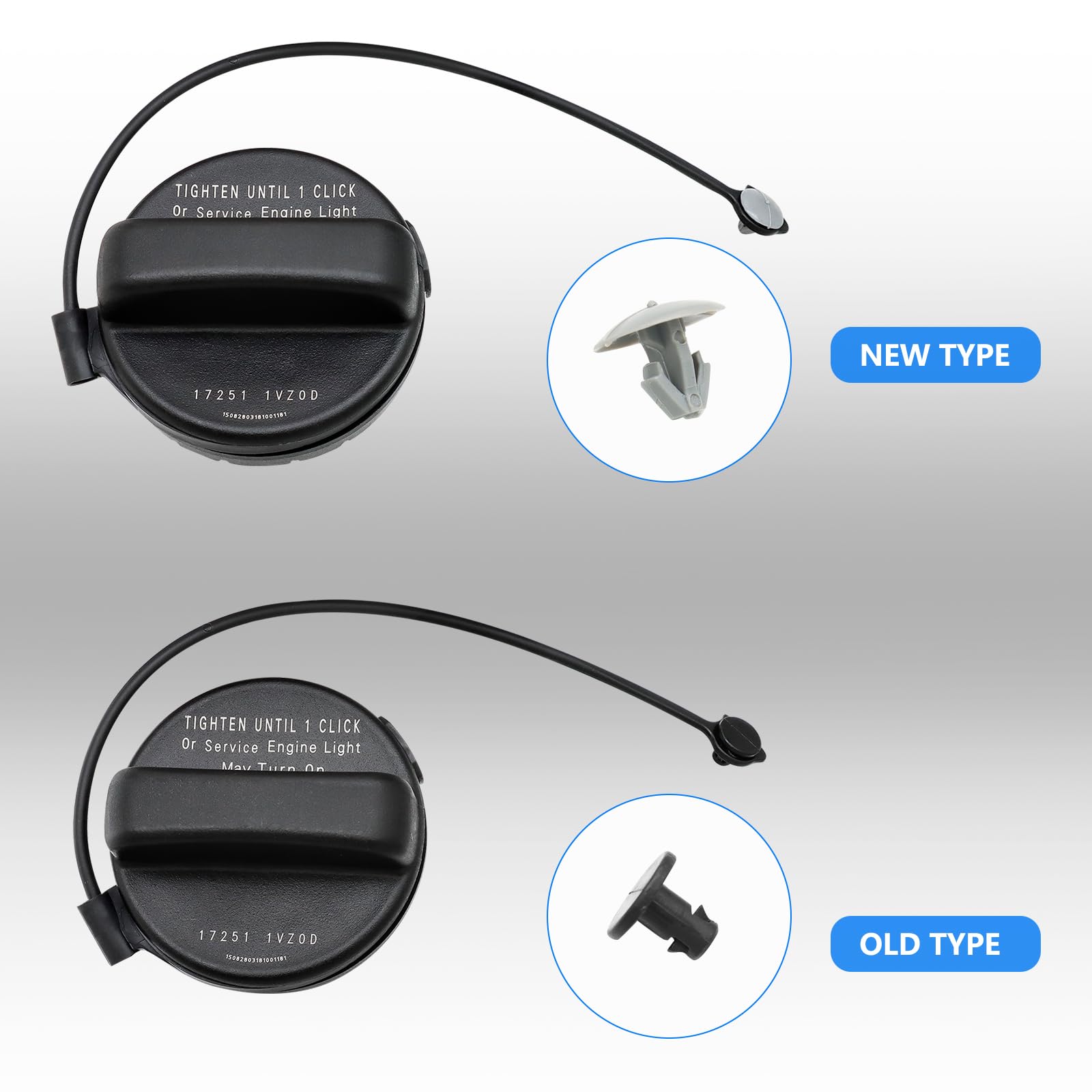 Gas Cap Fuel Cap Replaces 17251-3JA0A 2 pcs for Nissan 2011-2020 Frontier 2012-2020 Versa 2014-2019 Versa Note 2013-2018 Altima