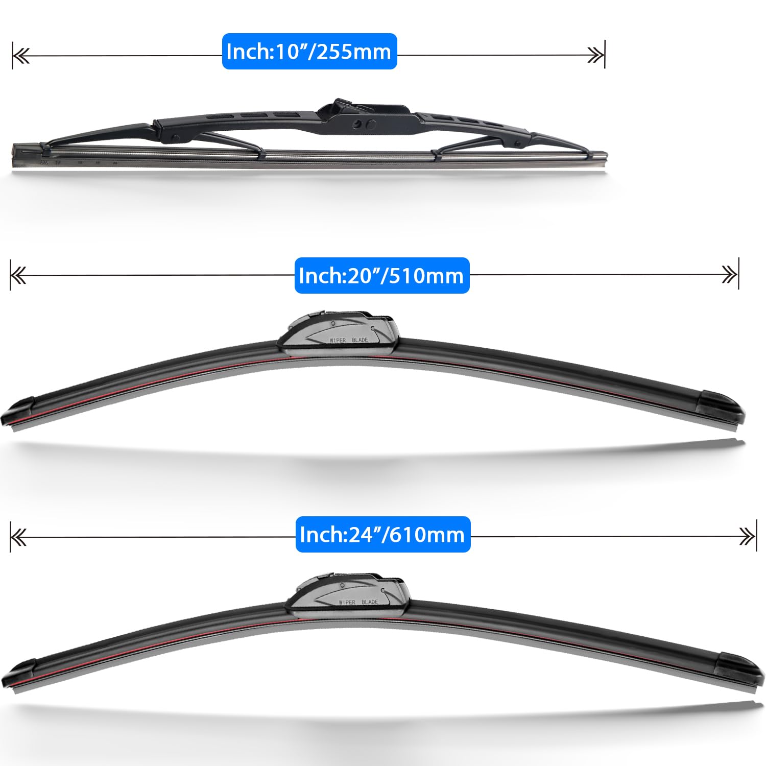 Raintok Windshield Wiper Blades Replacement For 2017-2023 Gmc Acadia Original Factory Quality Front Rear Wipers Blade Set For My