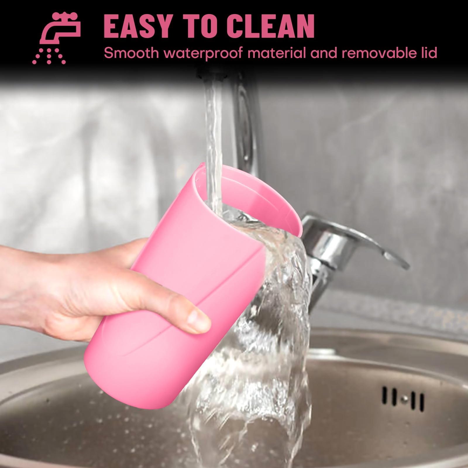 Sglrt Car Trash Can Bin With Lid - Car Garbage Can Cup Holder - Rose Red Mini Leakproof Vehicle Trash Garbage Can Bin With 20Pcs