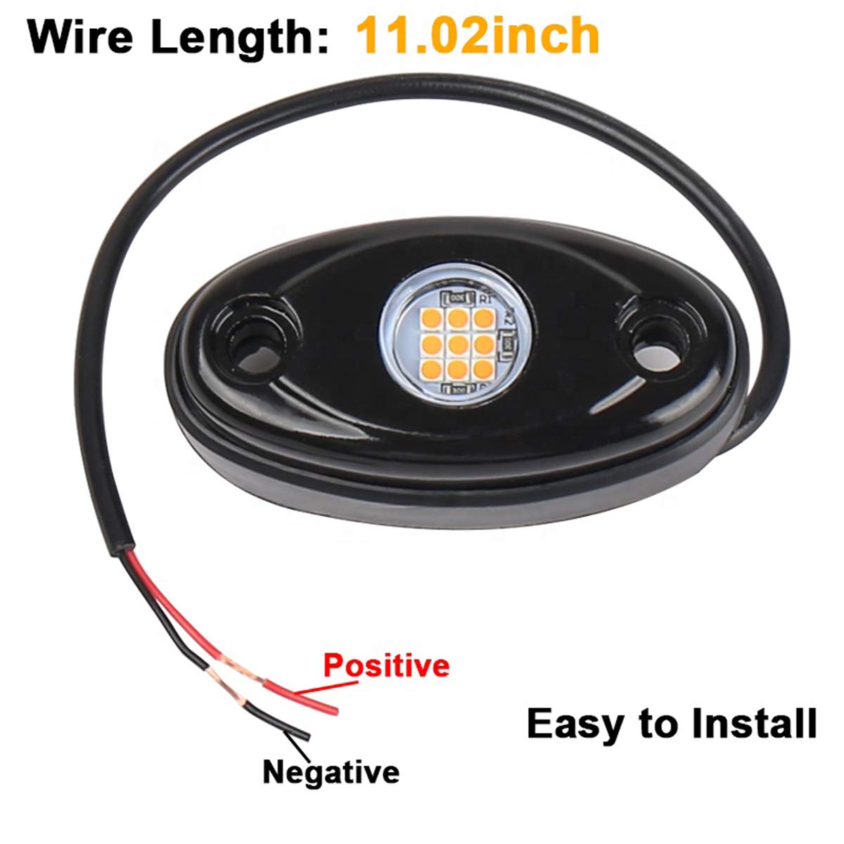 Red Led Rock Lights, 4 Pods Neon 12V Waterproof Underglow Underbody Kit Crawler Crawling Dome Exterior Wheel Lights For Atv Rzr