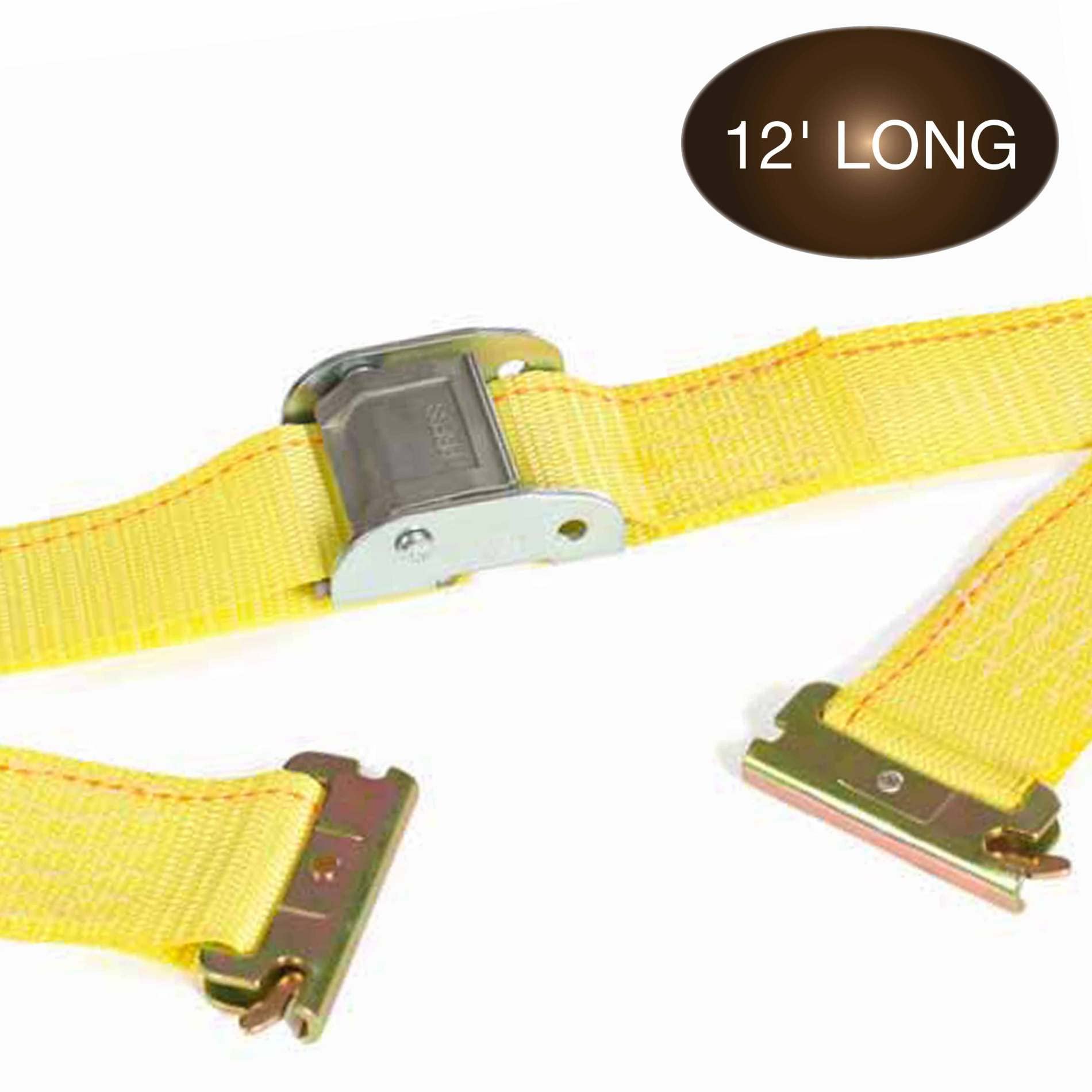 Dc Cargo Mall 2 E-Track Straps, 2'' X 12' Cam Buckle Cargo Tie-Down Straps For Etrack Tie Down Systems In Trucks, Vans, Trailers