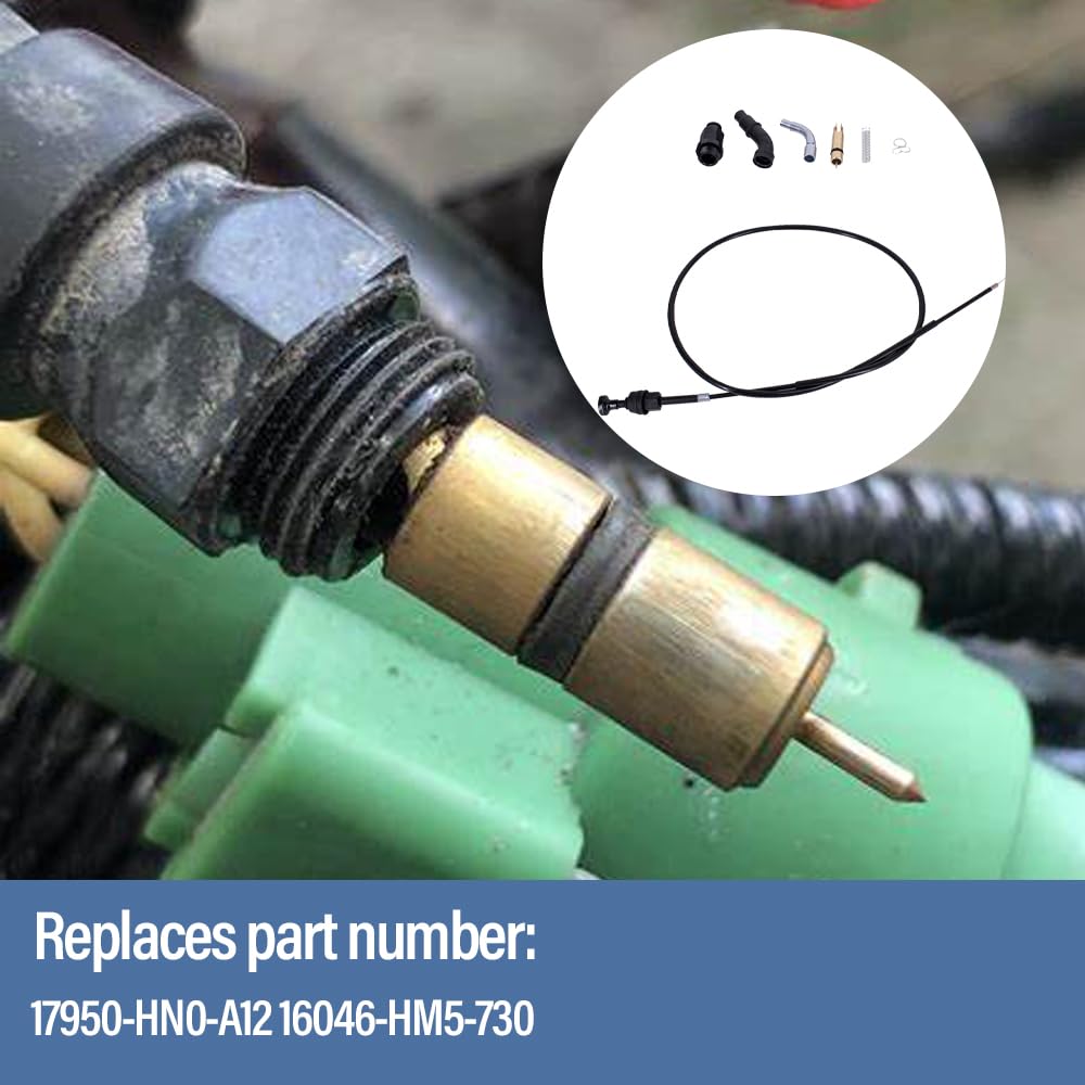 Carburetor Choke Cable And Plunger Choke Starter Valve Kit Fits For 2000-2006 Honda Trx350 Rancher 350 Replace 17950-Hn0-A12 16046-Hm5-730