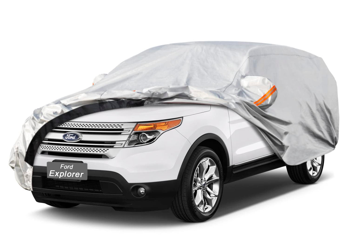 Gunhyi 6 Layers Suv Car Cover Custom Fit Ford Explorer (1995-2025) Waterproof All Weather, Heavy Duty Outdoor Snow Sun Rain Uv P
