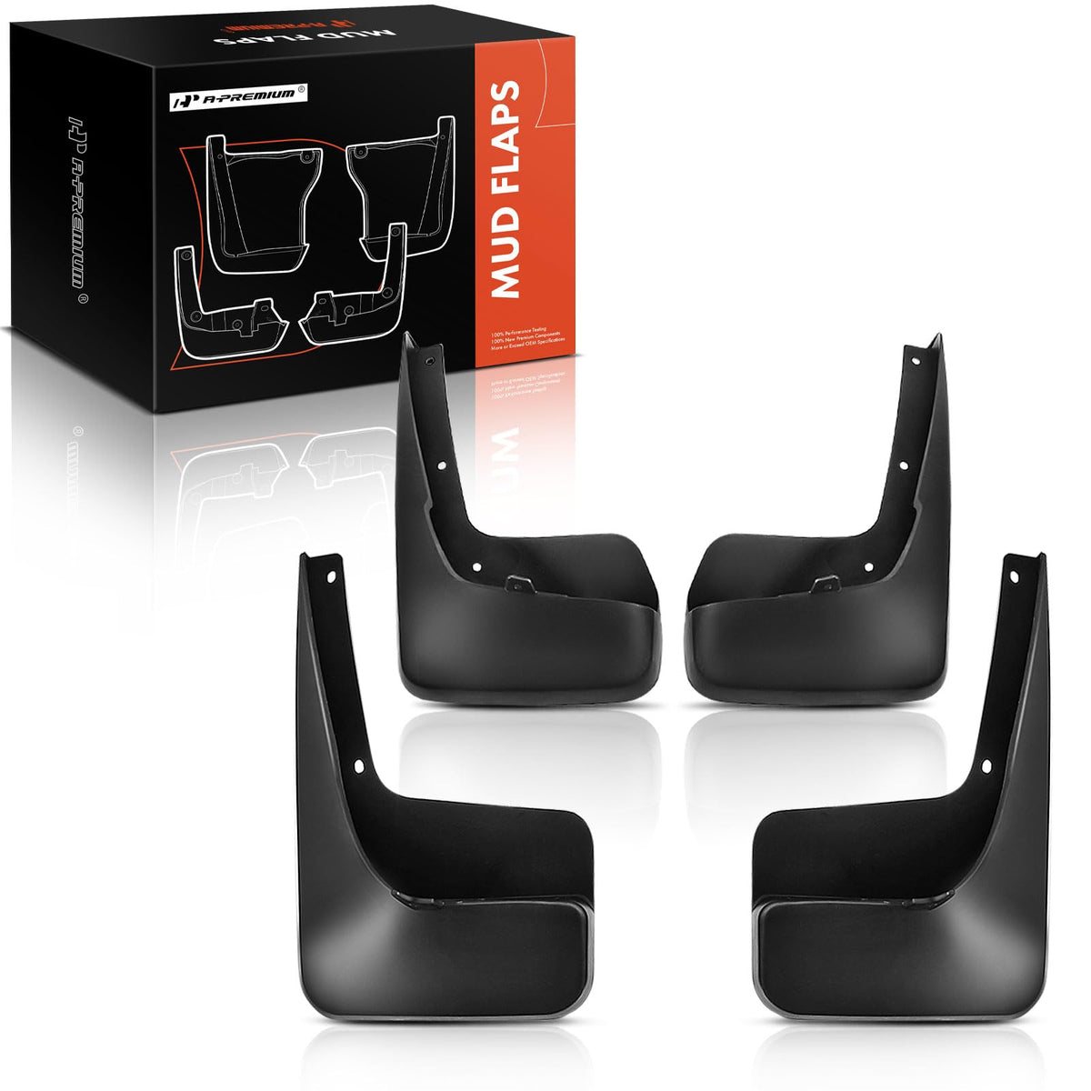 A-Premium Set of 4PCS Mud Flaps Splash Guards Mudguards Mudflaps with Hardware Kits Accessory Compatible with Chrysler Town & Co