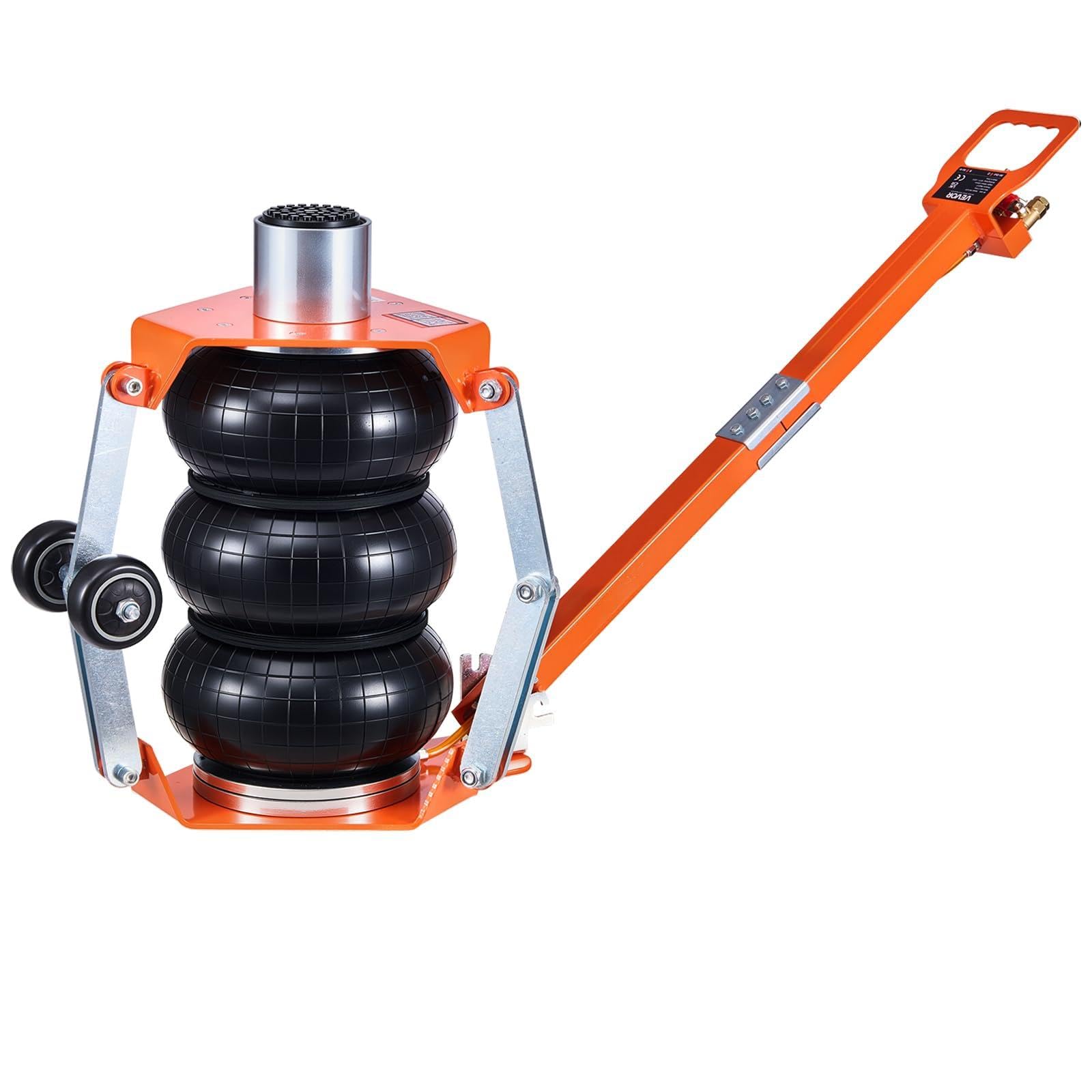 VEVOR Air Jack with Support Rod, 3 Ton/6613 lbs Triple Bag Air Jack, Lift Up to 18.5 inch with Heightened Column & Adjustable Ha
