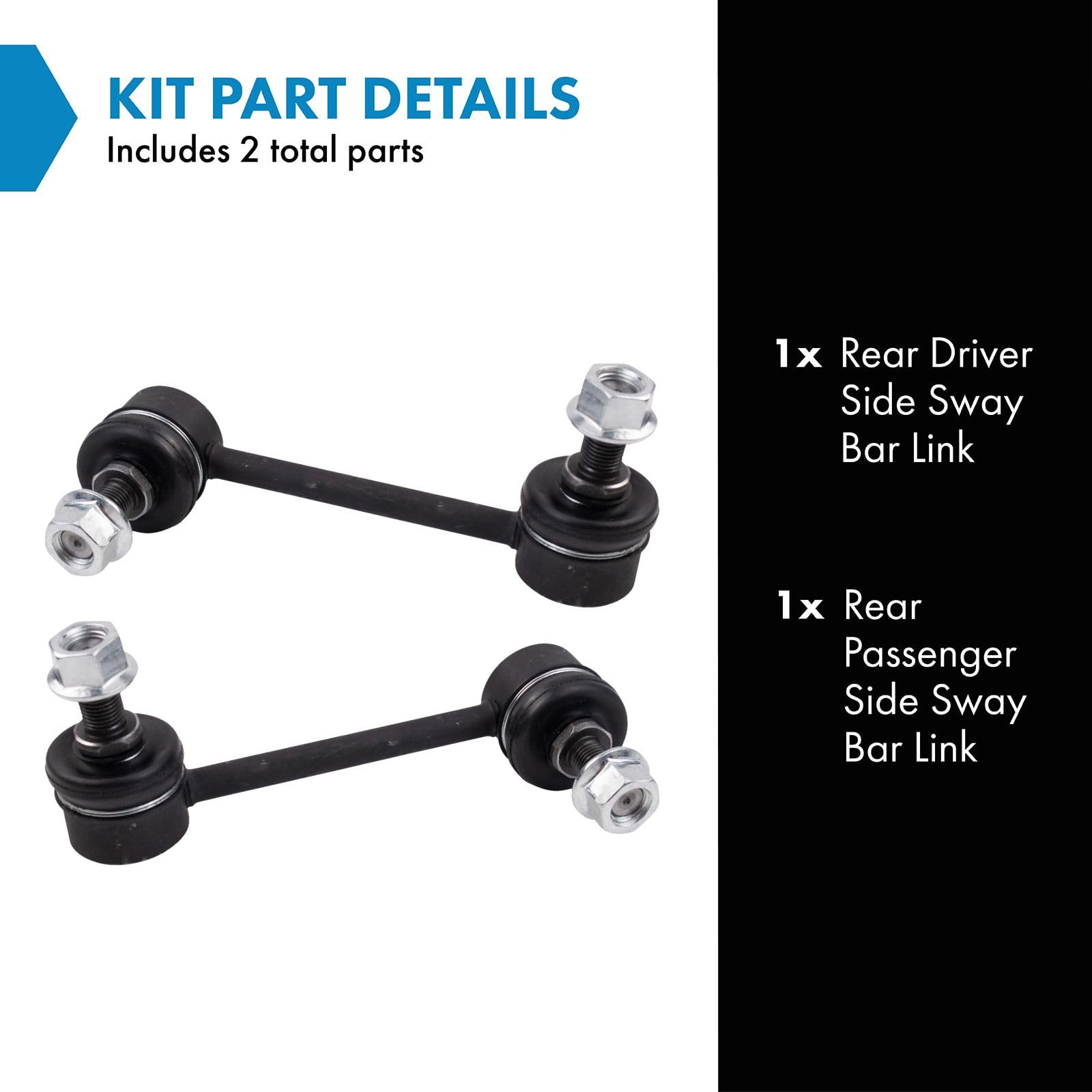 Trq Rear Sway Bar Stabilizer Link Set Compatible With 2009-2012 Infiniti Fx35 2013 Fx37 2009-2013 Fx50 2014-2017 Qx70