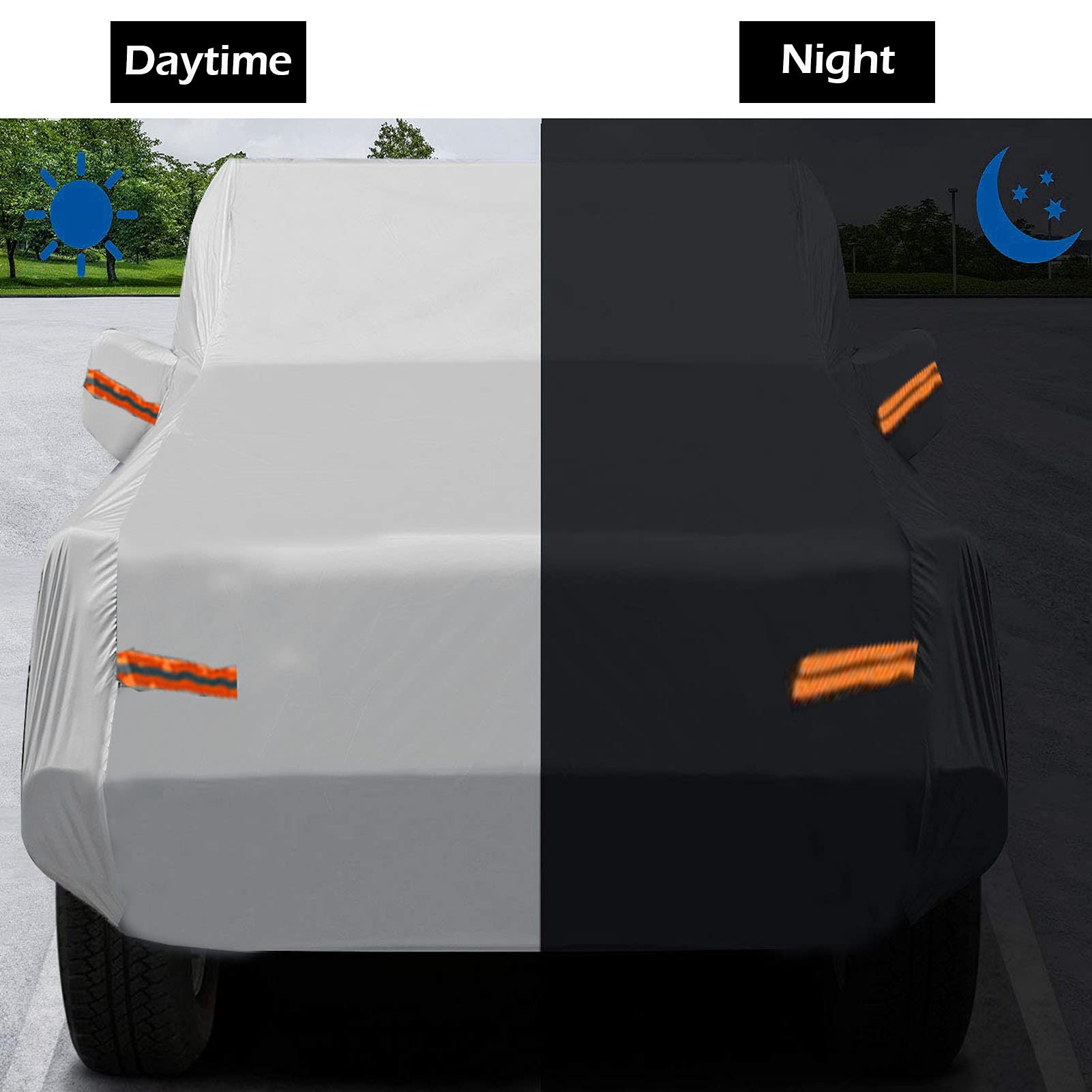 Big Ant Car Cover For Wrangler Cj,Yj, Tj & Jk 4 Door All Weather Protection Waterproof Suv Cover Custom Fit For 1987-2021 Wrangl