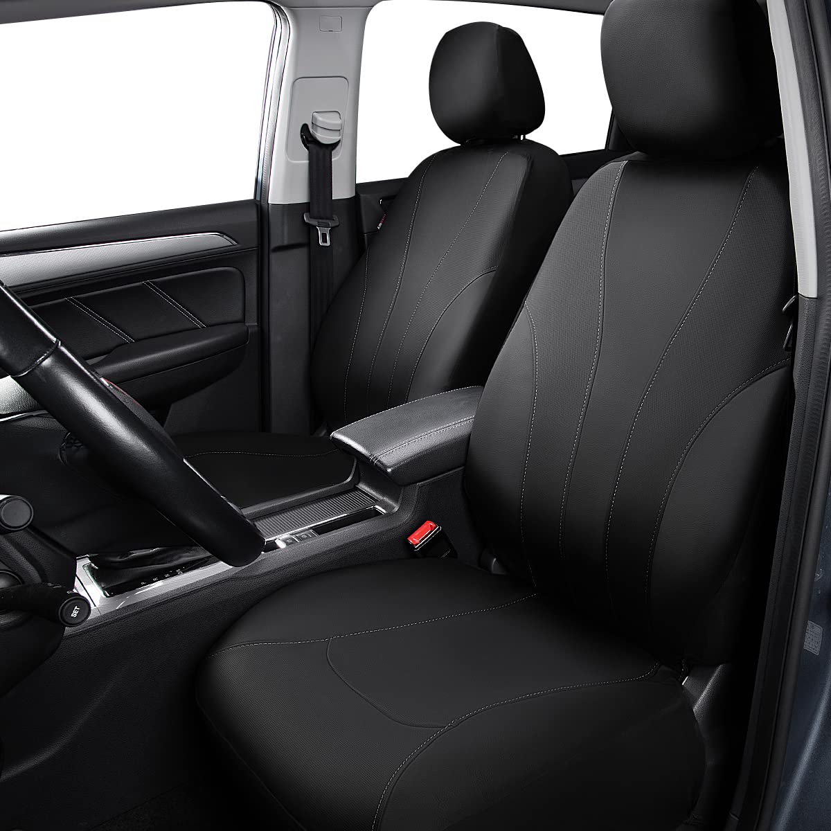 Flying Banner Car Seat Covers Full Cover Universal fit Car Truck SUV Van Faux Leather Breathable Rear Bench Split (Full Set - Lo