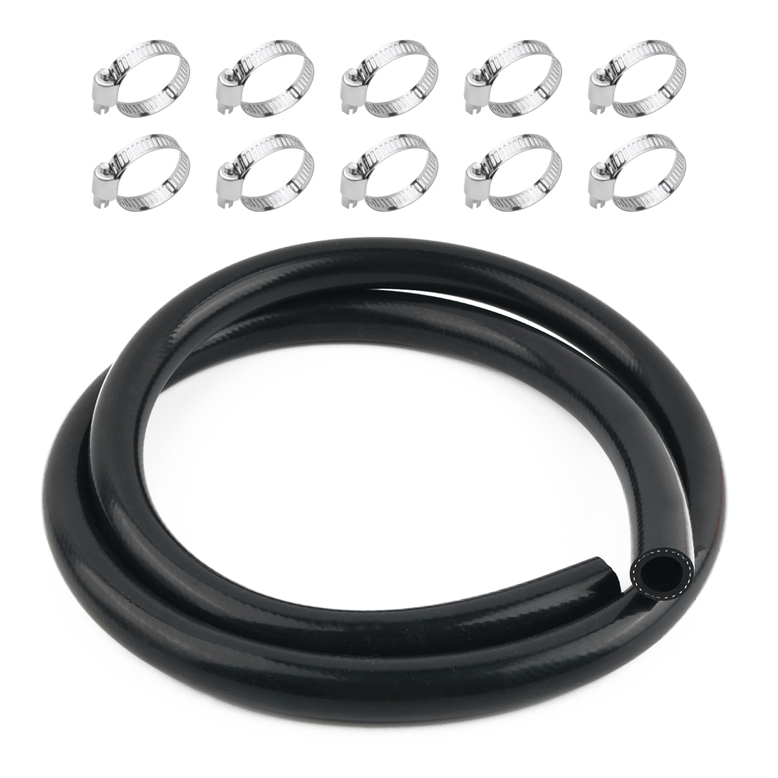 5Ft ID 5/8 Heater Hose,Rubber Radiator Hose Resistant to High and Low Temperatures,Standard Straight Coolant Hoses with 10 Hoses