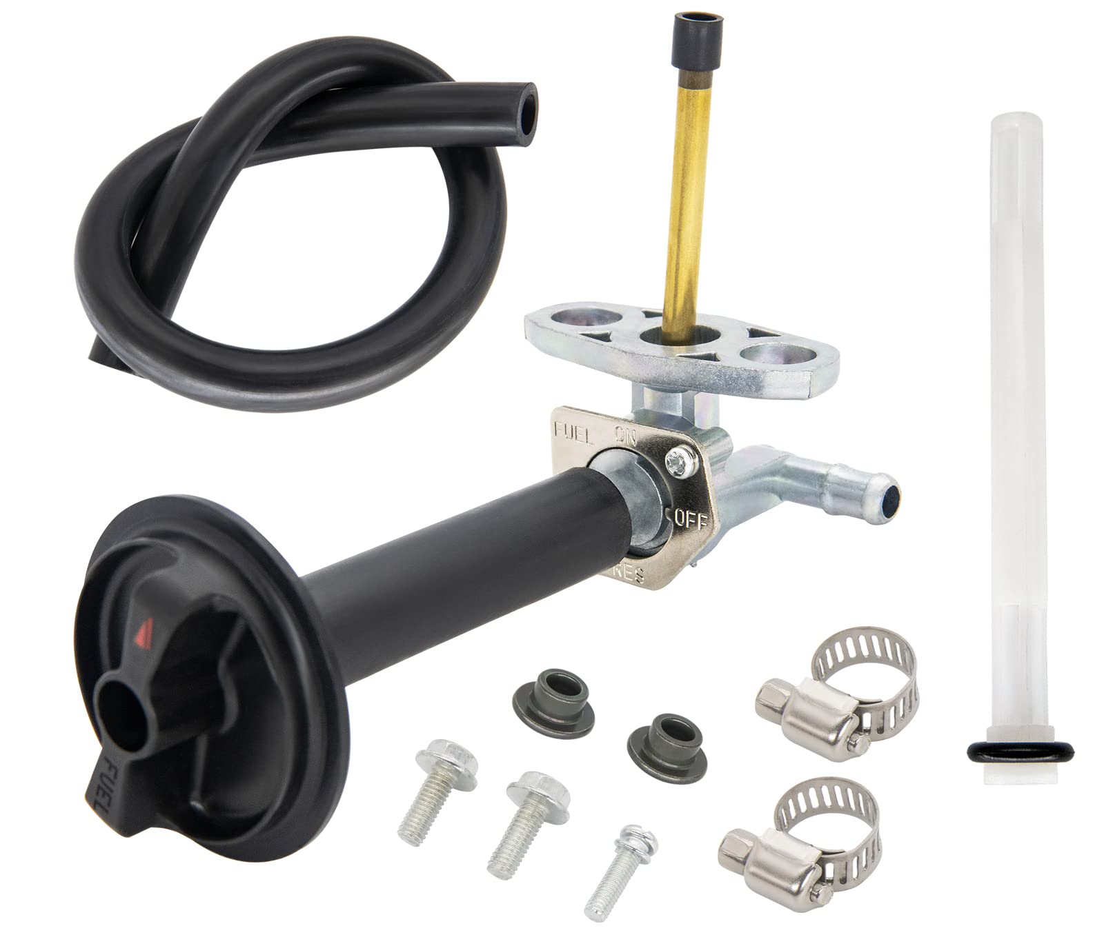 Fuel Valve Petcock With Lever Screw, Fuel Tank Switch Valve Petcock For 2001-2004 Honda Recon 250 TRX250 Rancher TRX350 TRX420,H