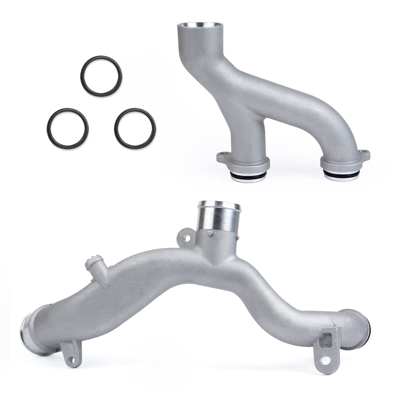 MITZONE Upgraded Coolant Pipe Water Outlet compatible with 2010-2020 Land Rover Range Rover (Sport) LR4 Discovery Range Rover Ve