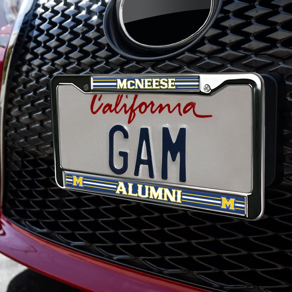 McNeese State Alumni Logo Full Size Standard License Plate Metal Frame