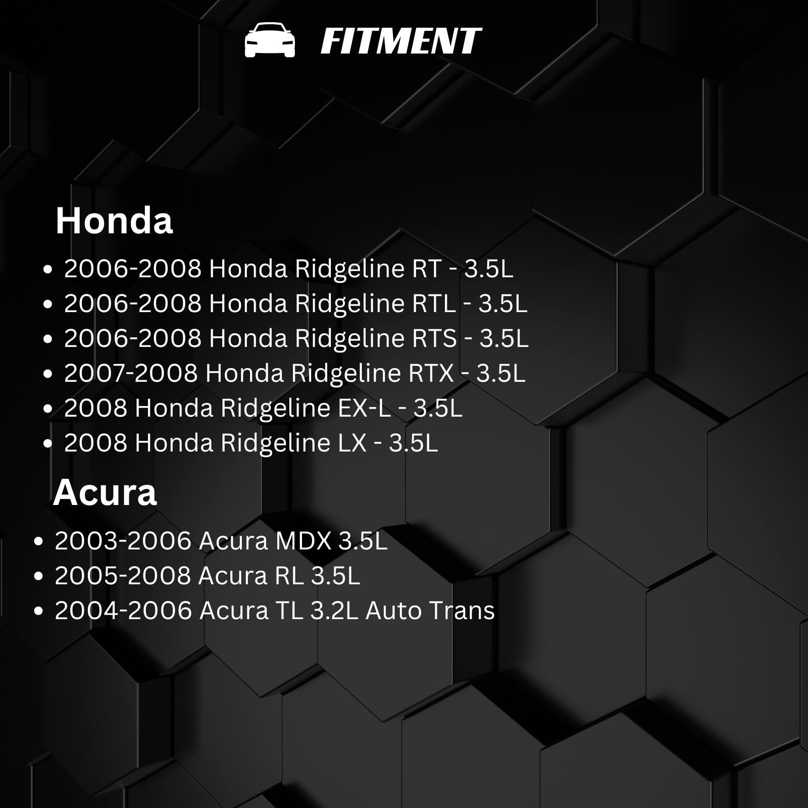AUTO OCCASION O2 Oxygen Sensor Air Fuel Ratio Upstream Downstream 4 Pack Compatible with 2003-2007 Accord 3.0L 2005-2008 Pilot 2