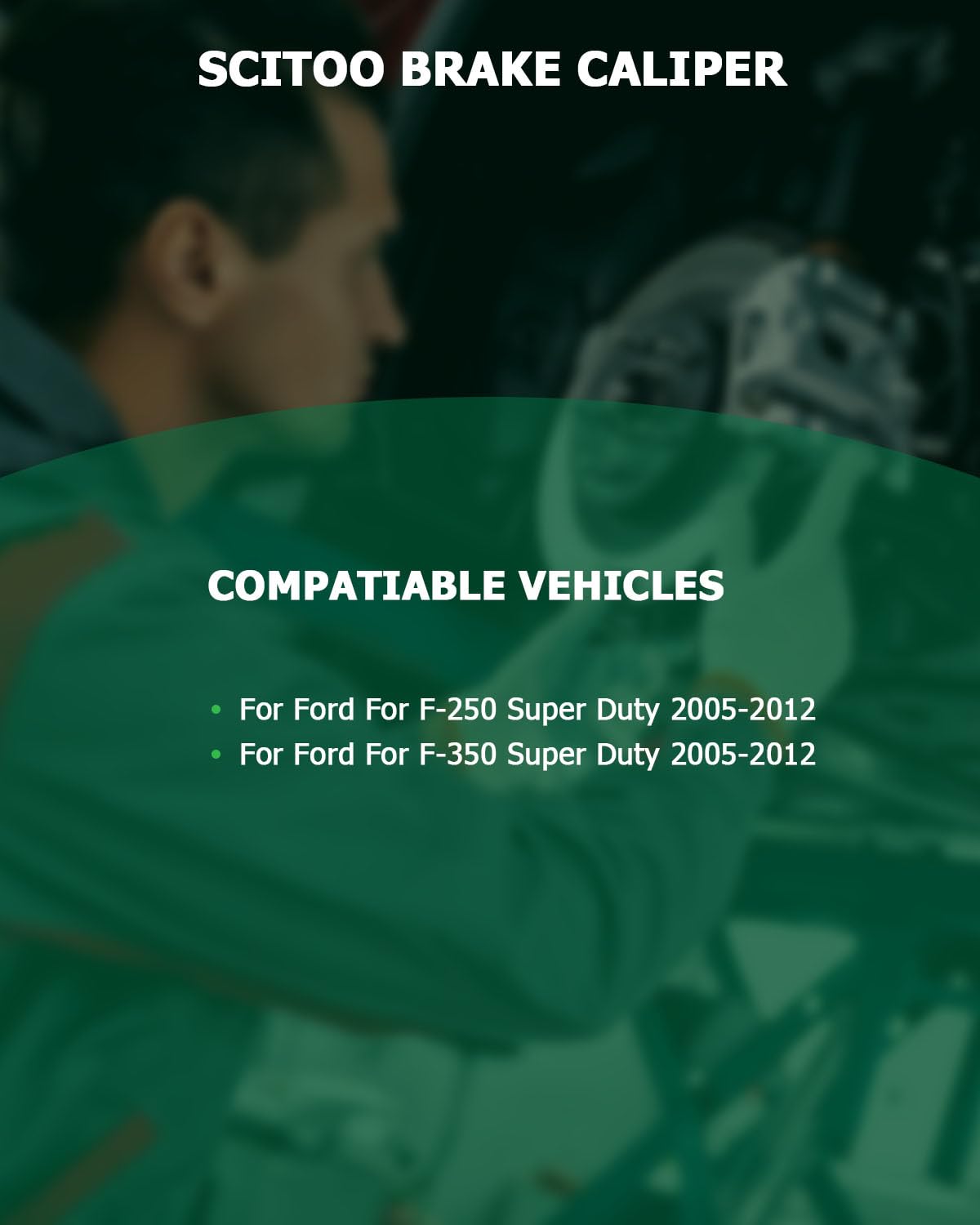 Scitoo Front Left+Right Brake Calipers With Bracket 18-B5022 18-B5023 Compatible For Ford For F-250 Super Duty 2005-2011 For For