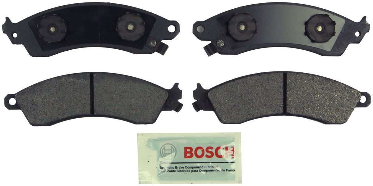 BOSCH BE412 Blue Semi-Metallic Disc Brake Pad Set - Compatible With Select Aston Martin DB7; Chevrolet Camaro, Corvette; Ford Mu