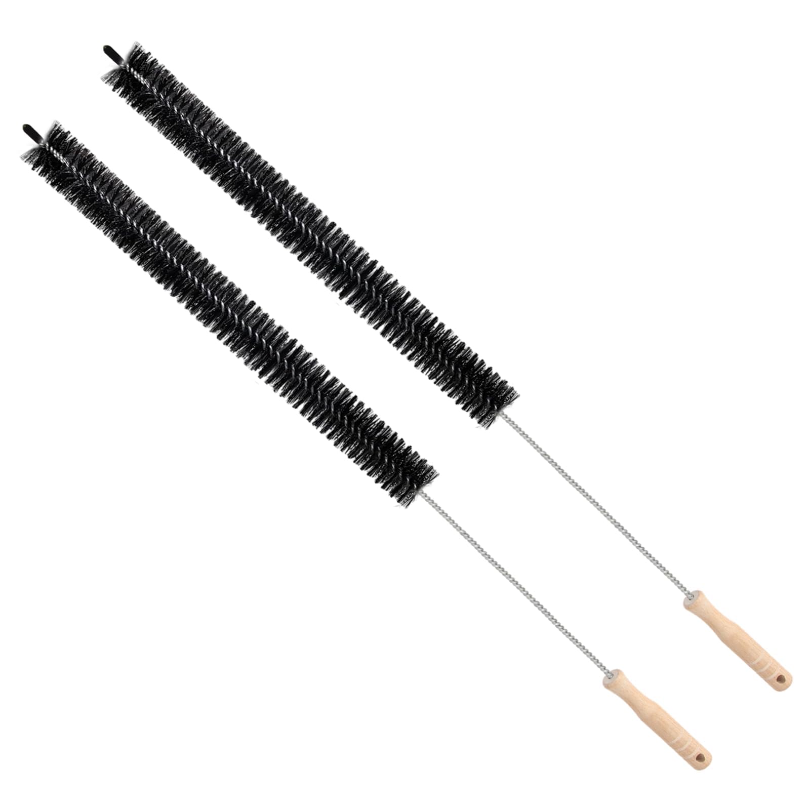OTAMCO Dryer Vent Cleaning Brush - Lint Removal Cleaner Tool, LongFlexible with Wood Handle 2Pcs