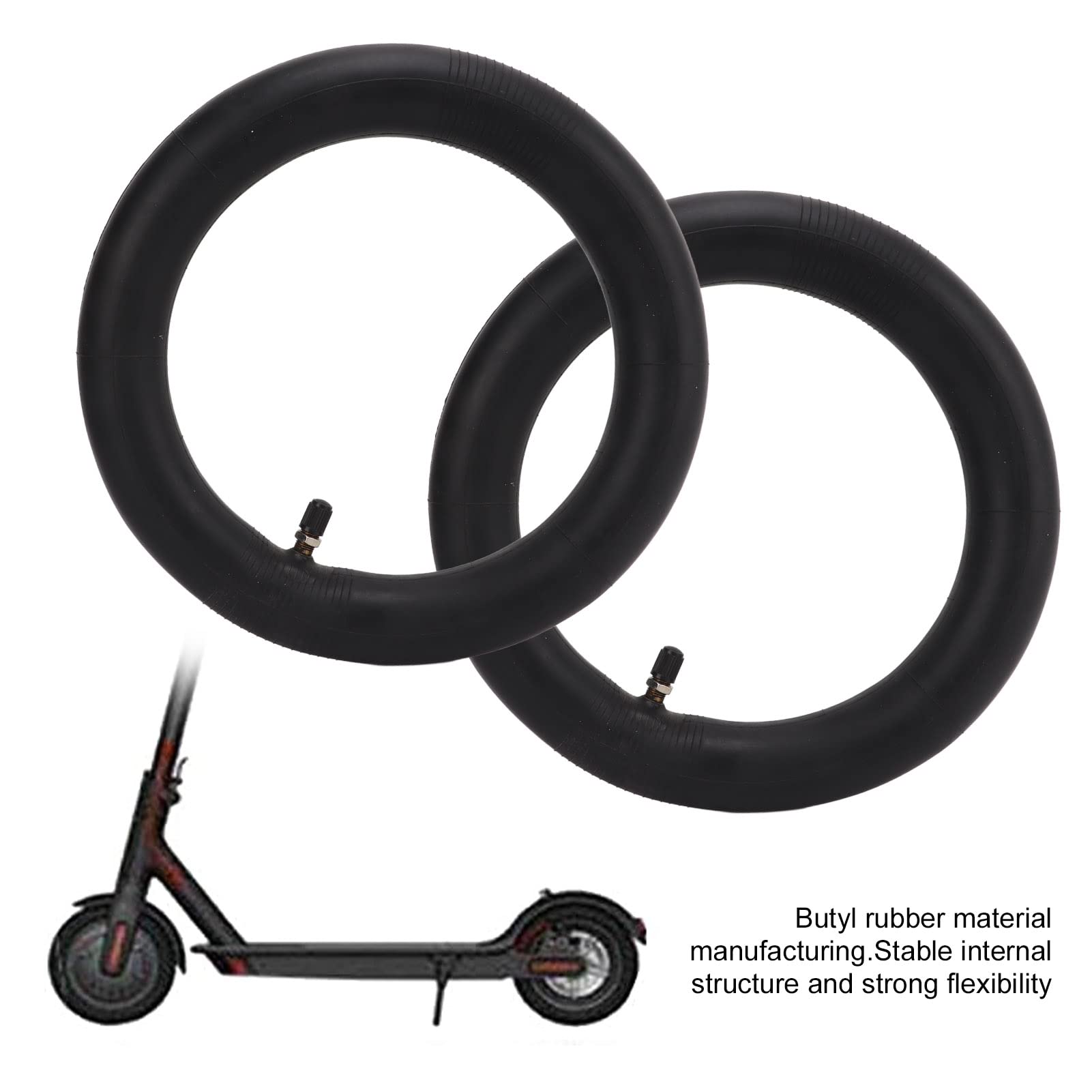 Inner Tube, 2 Sets 10x2.0 Straight Valve Inner Tube Inflatable Tire Inner Tube with Bike Tire Lever for Electric Scooter 10 Inch