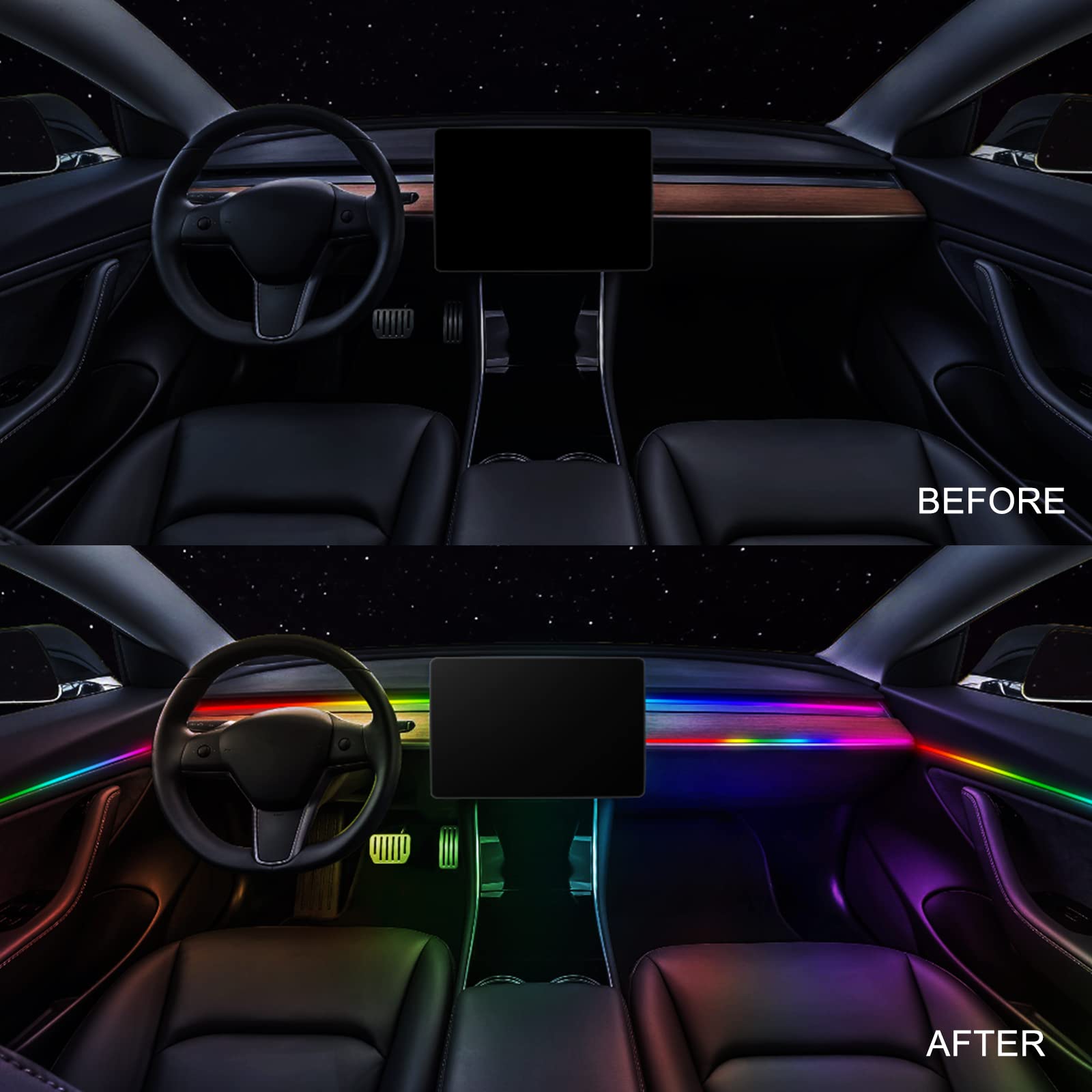 Dreamcolor Acrylic Interior Car Led Strip Light 43-Inch, Which Fit For Dreamcolor Main Controller Connects And Sub-Controller Ki