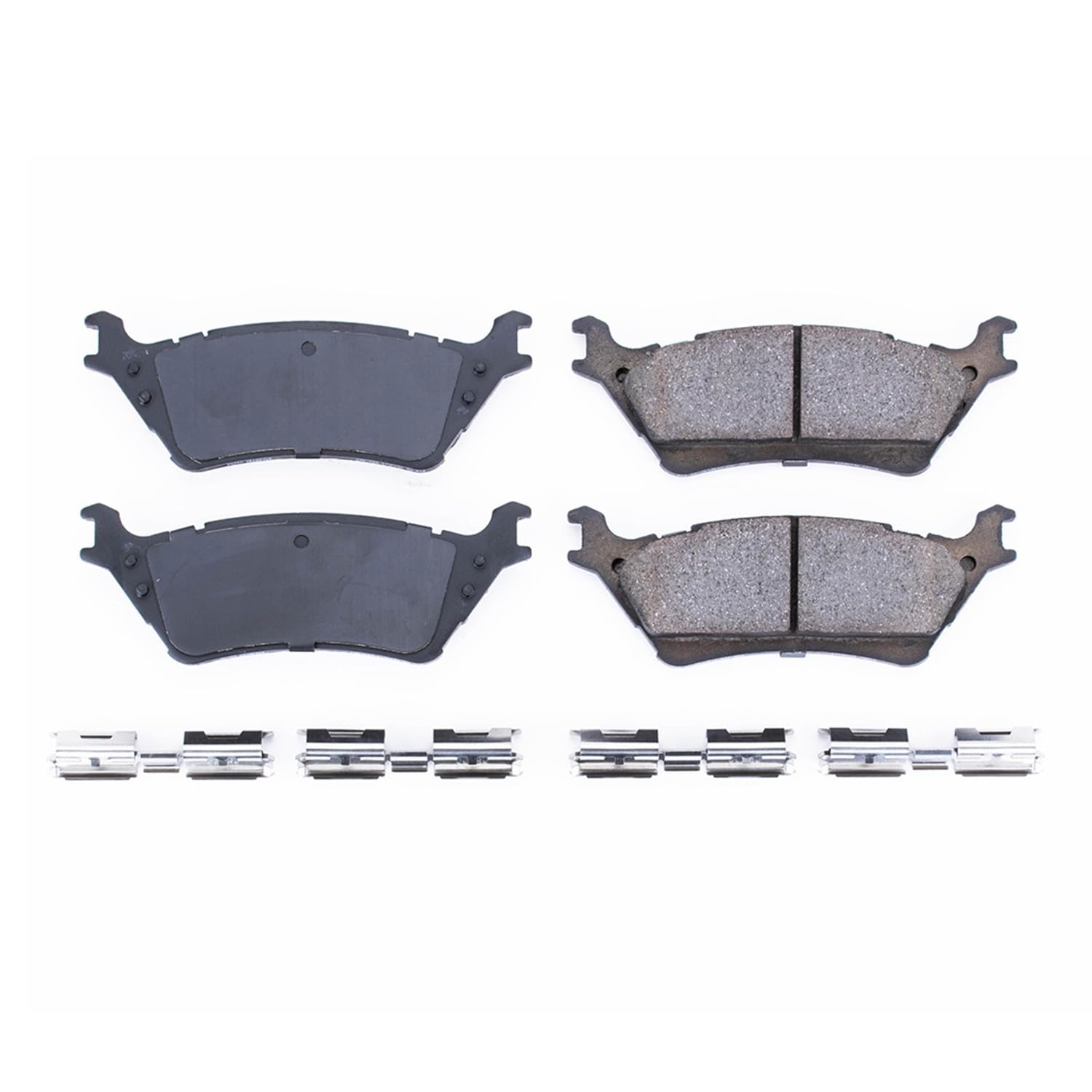 Power Stop 17-1602, Z17 Rear Ceramic Brake Pads With Hardware, Multicolor For 2012-2017 Ford F-150 [Models With Manual Parking B