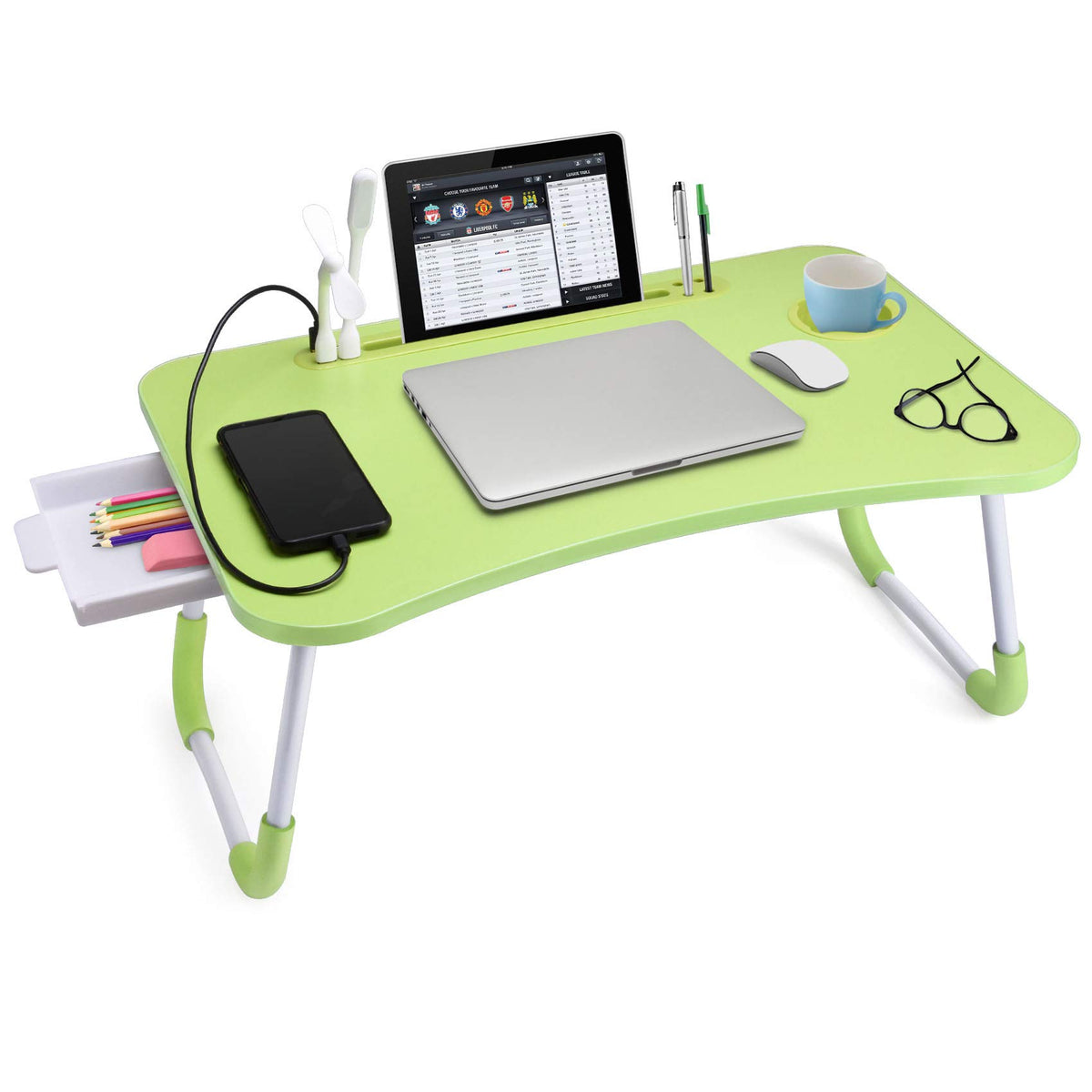 Slendor Laptop Desk Laptop Bed Stand Foldable Laptop Table Folding Breakfast Tray Portable Lap Standing Desk Reading And Writing