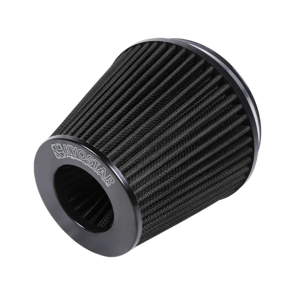 Kyostar 6 152mm High Flow Inlet Cold Air Intake Cone Replacement Dry Air Filter Black