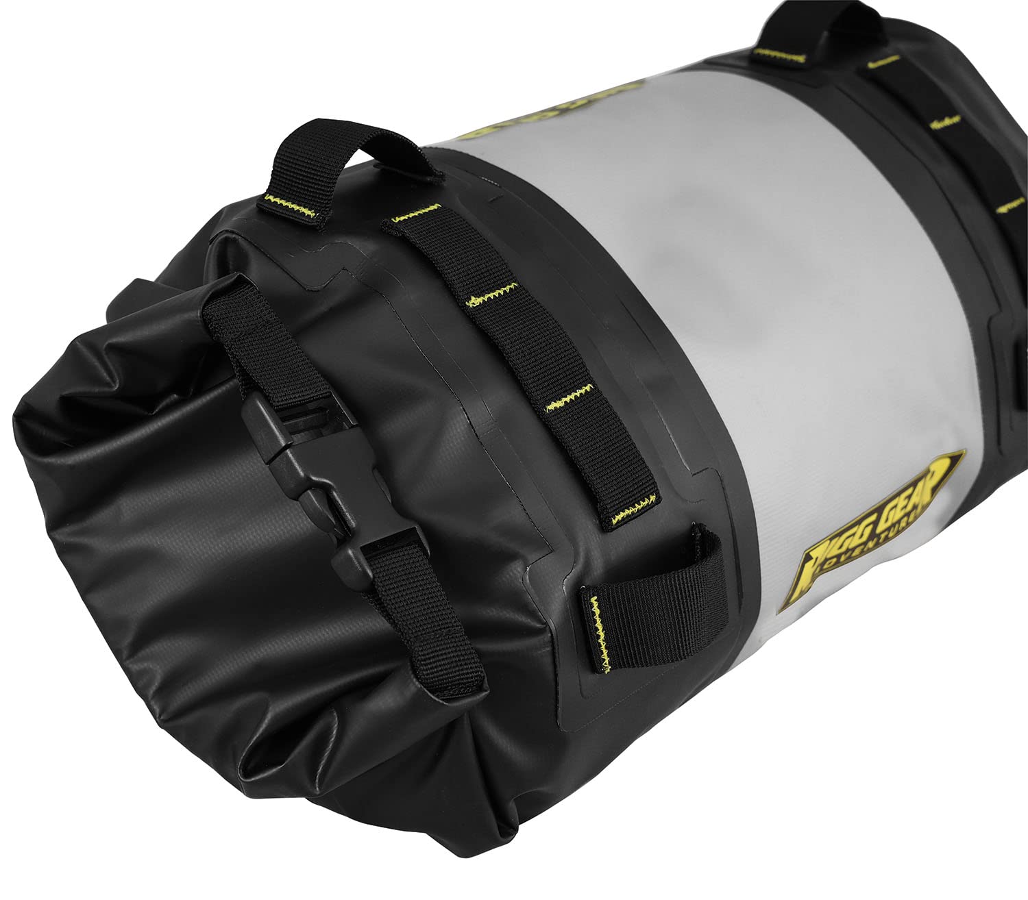 Nelson-Rigg Hurricane Waterproof Dry Roll Bag 10L, Roll Top, Includes Straps To Attach To Vehicle, Air Purge Valve Black/Gray