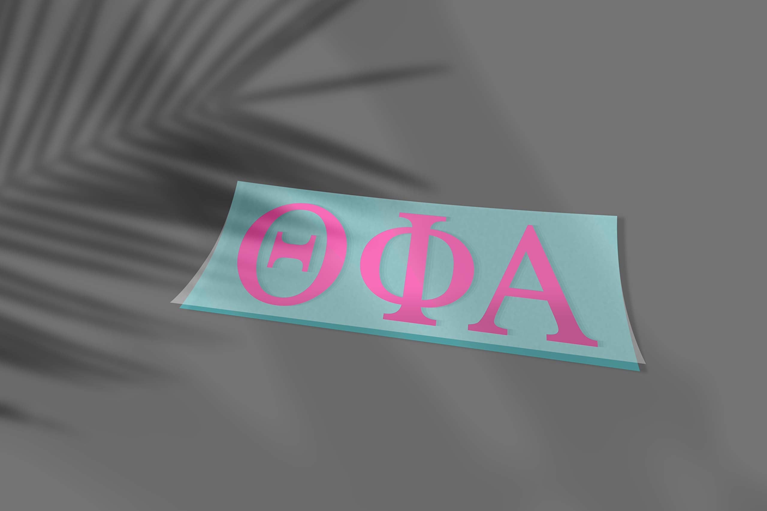 Pro-Graphx Theta Phi Alpha Greek Sorority Sticker Decal, 2.5 Inches Tall, Pink