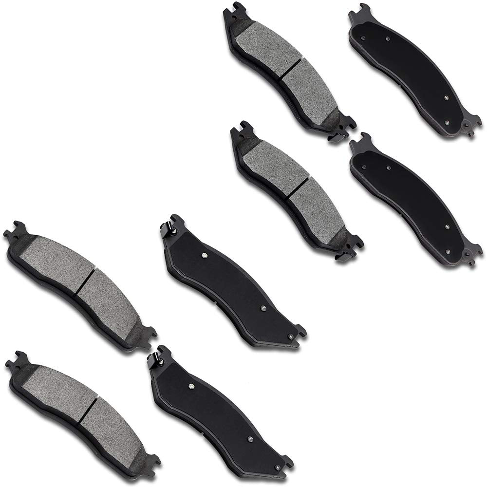 Cciyu D965 D702 Front Rear Ceramic Brake Pads Kits 8Pcs Fit For 2006-2008 For Dodge For Ram 1500,2003-2008 For Dodge For Ram 250