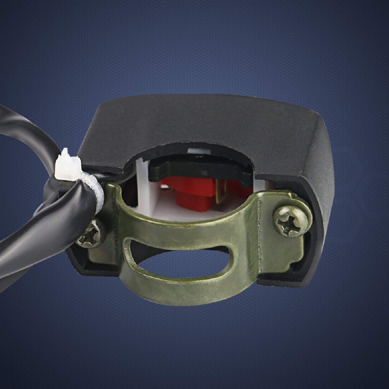 1 Piece Motorcycle Handlebar Switch Handlebar Toggle Switch With On Off Push Button For U5 U7 U2 Motorcycles Scooter Electrombile Motorbike-7/8Inch 22Mm(Red)