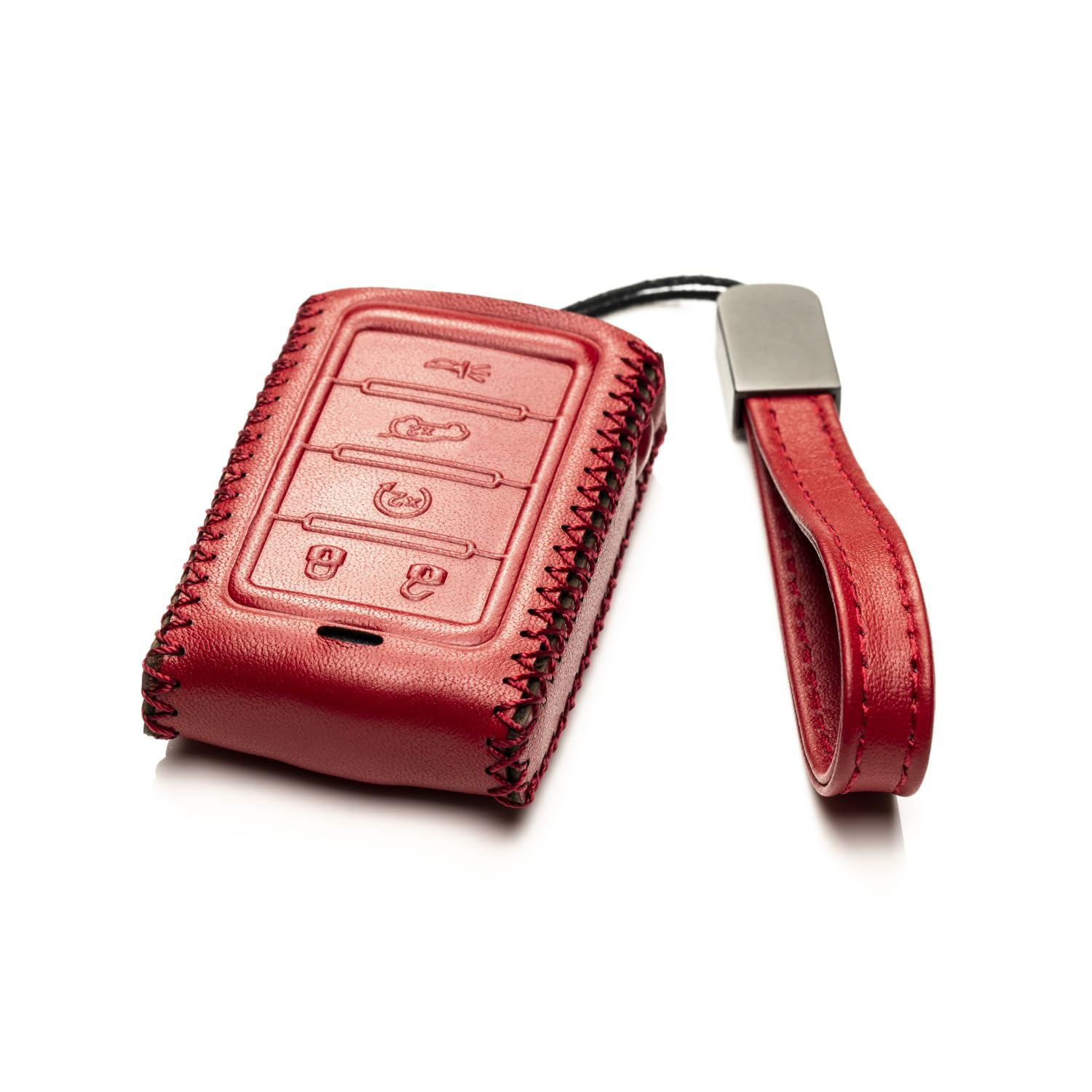 Vitodeco Genuine Leather Smart Key Fob Case Compatible With Jeep Wagoneer, Jeep Grand Wagoneer, Jeep Grand Cherokee 2022-2025 (N