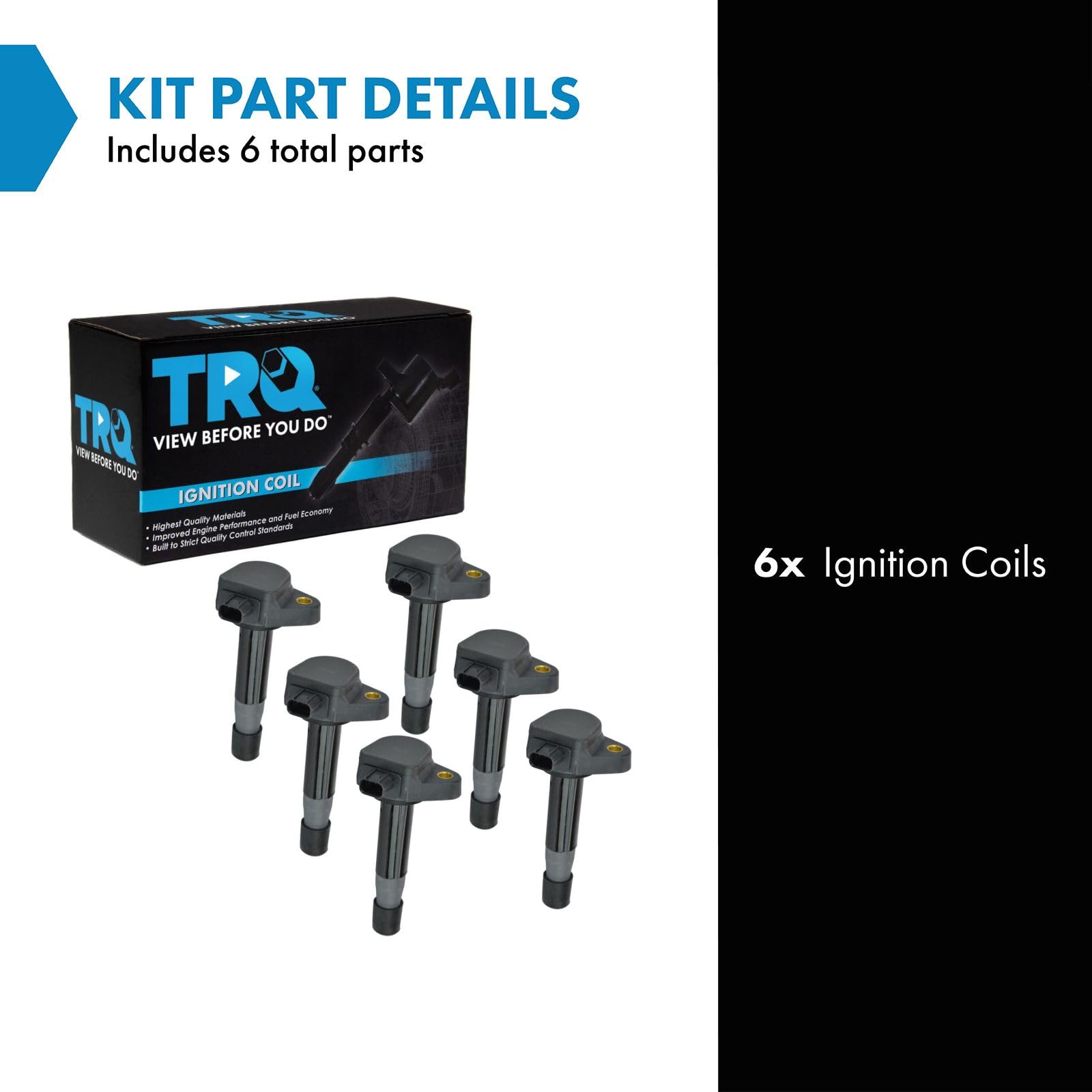 Trq Ignition Coil Set Compatible With 09-15 Acura 08-17 Honda