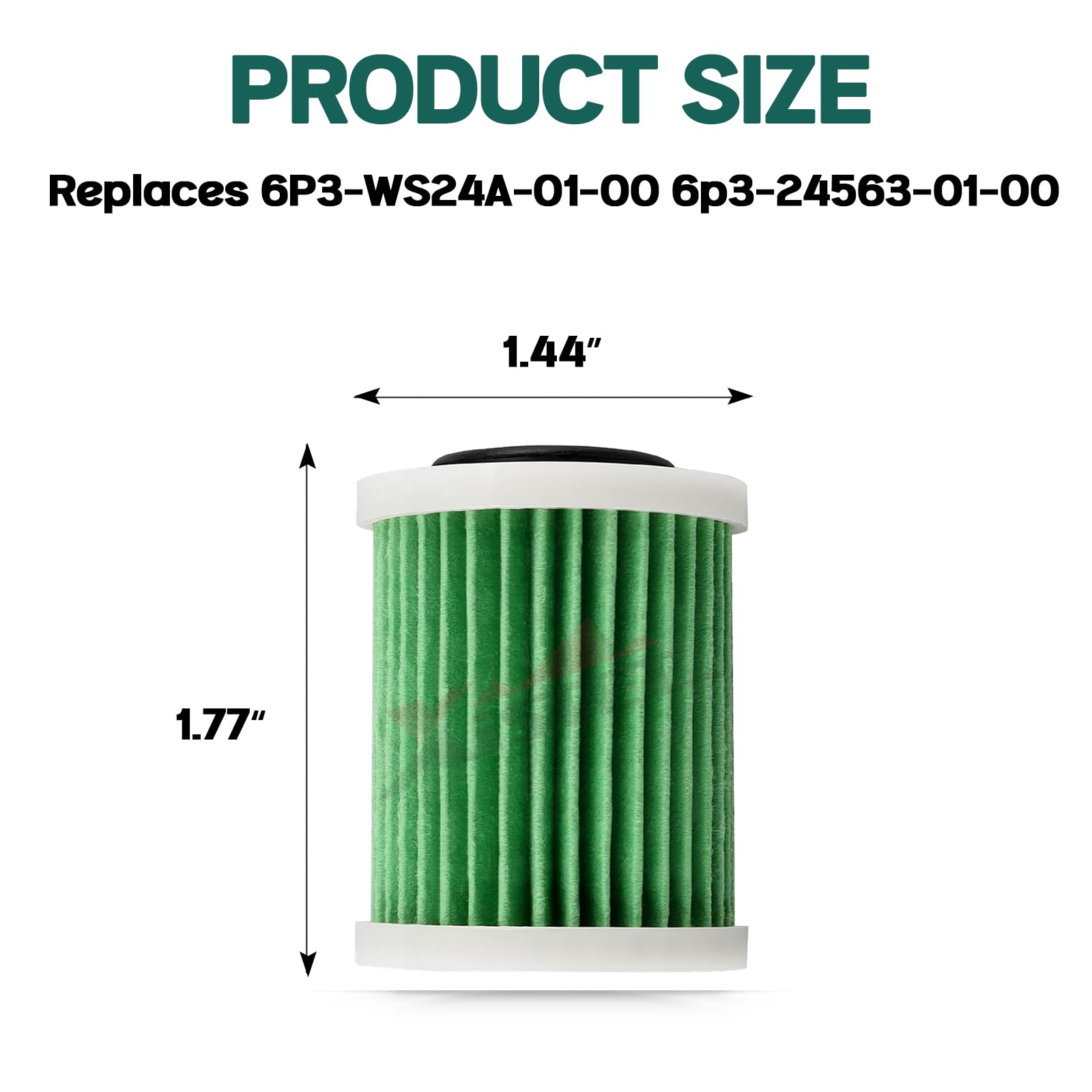 Xislet Primary Fuel Filter Element Compatible With Yamaha Outboard F150-250 4 Stroke Replaces 6P3-Ws24A-01-00 6P3-24563-01-00 (2006 And Later)