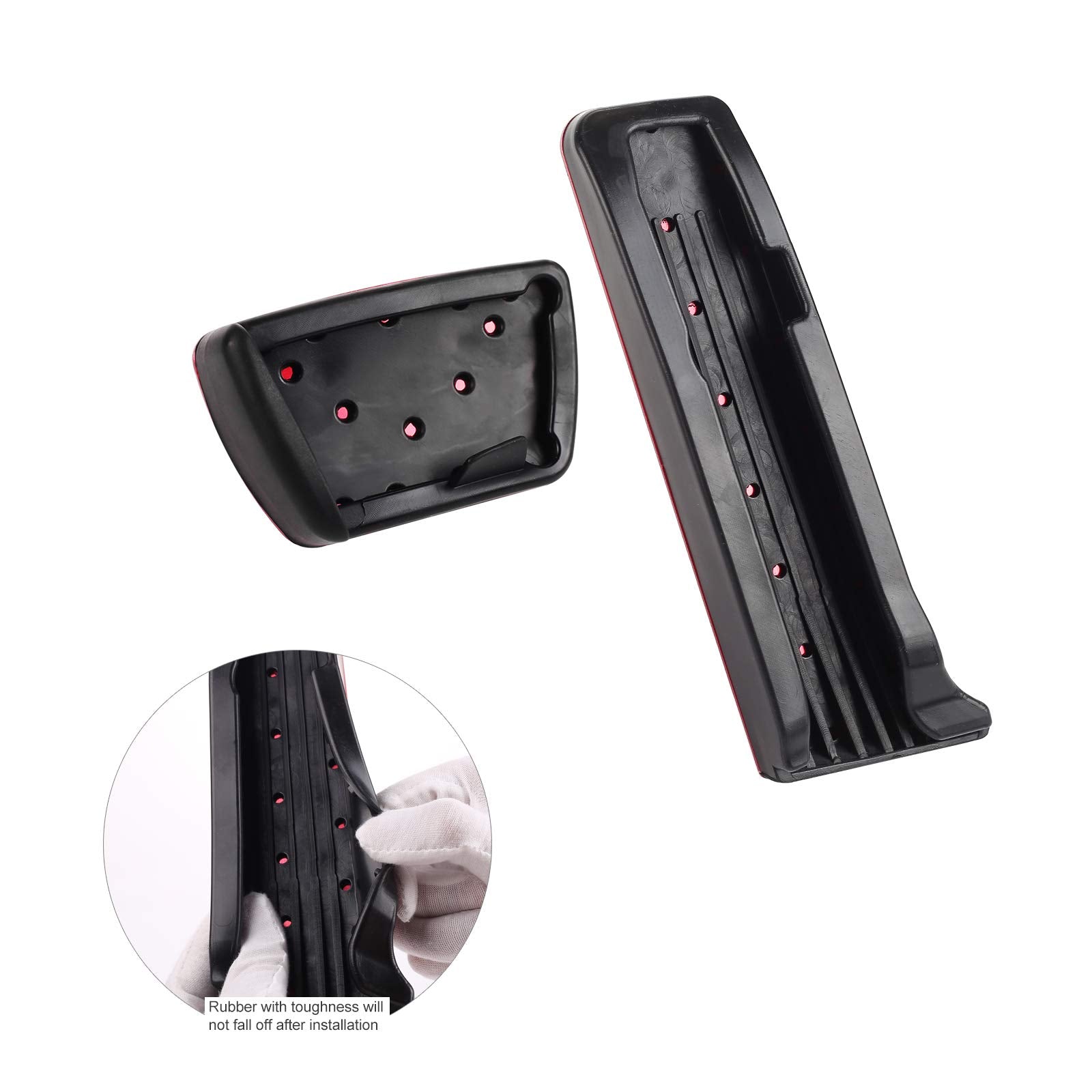 Cke For 8Th Gen Camry Compatible With Toyota Camry Rav4 Avalon Highlander Sienna Venza Bz4X Prius Crown For Lexus Es Ls Car Pedals Foot Pedal Covers Brake And Gas Pedal Pads -Red