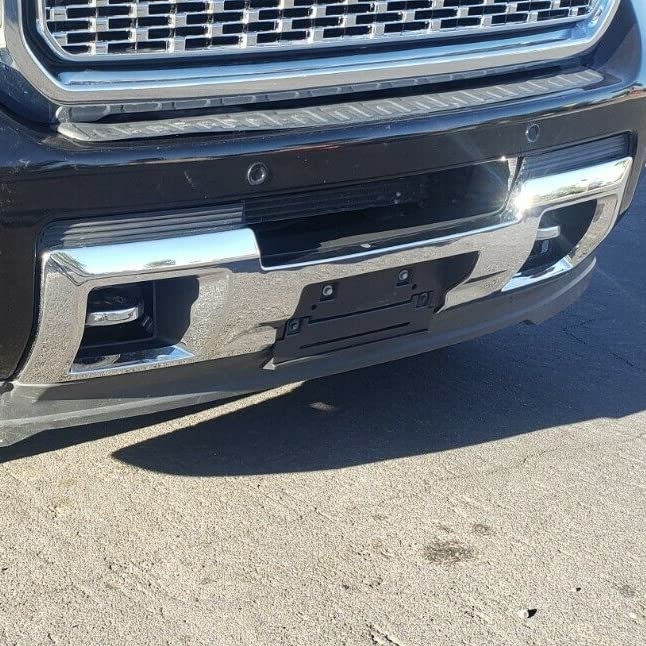 Ecotric Front Bumper Skid Plate Panel Lower Cover Compatible With 2015-2019 Gmc Sierra 2500/3500 Hd 4 Door Replace For Gm1053103C 23178964 23178780 Silvery