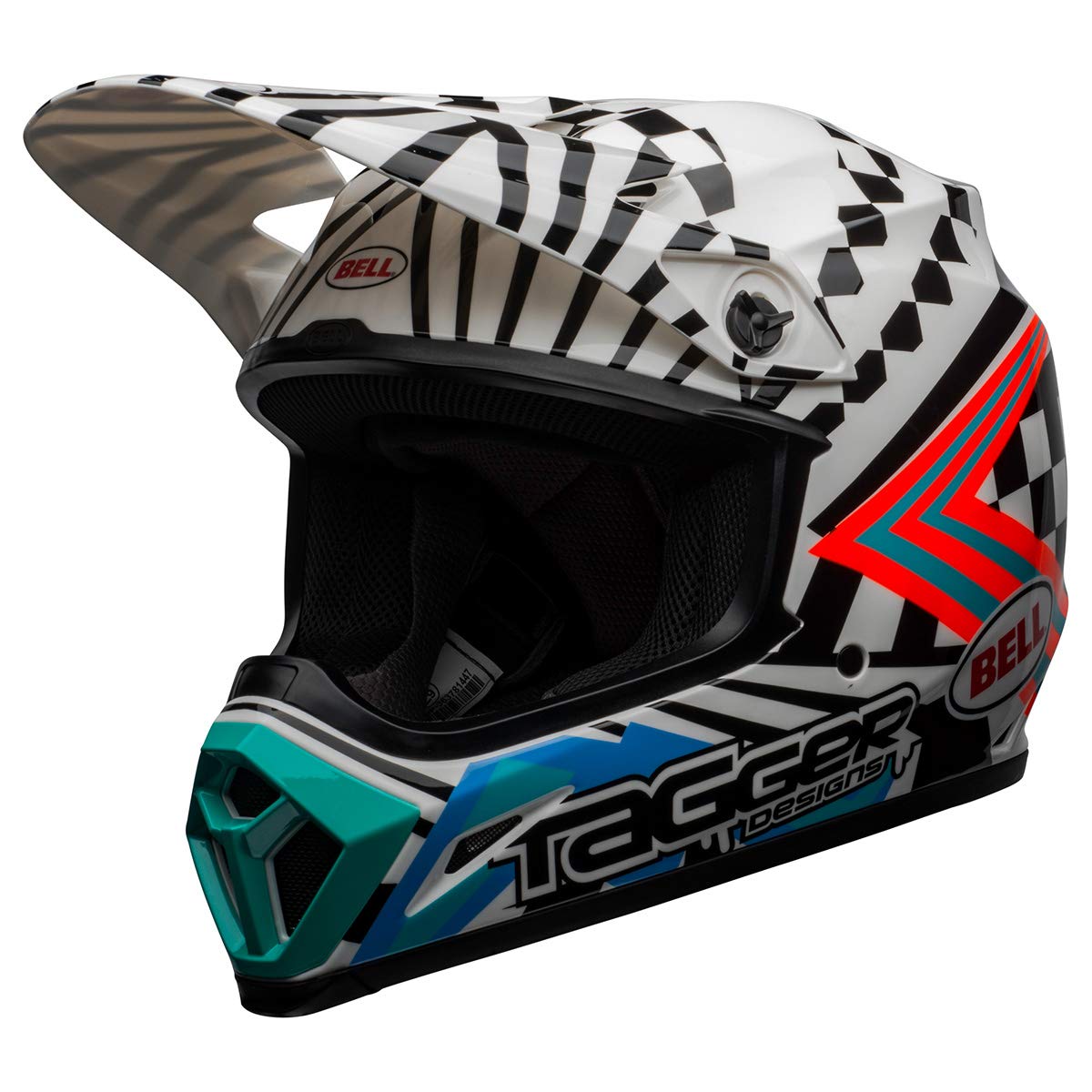 Bell Mx-9 Mips Dirt Helmet (Tagger Check Me Out White/Black - Small)