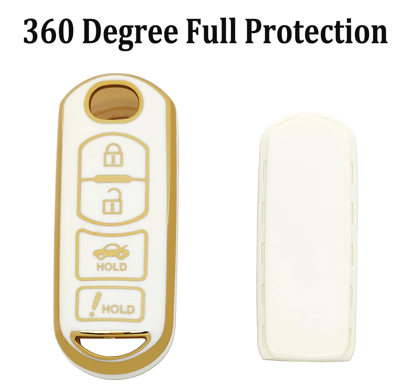 Arruweer Key Fob Cover For Mazda Soft Tpu Key Fob Case Holder Protector Compatiable With Mazda 3 6 8 Miata Mx-5 Cx-3 Cx-5 Cx-7 C