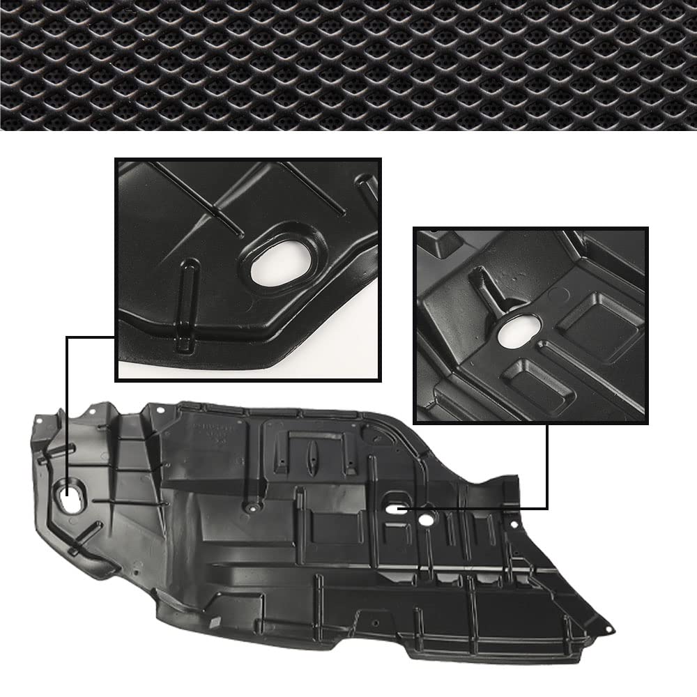 CROSSDESIGN Front Engine Splash Shield Under Cover Left & Right Side 1Pair Compatible with 2012 2013 2014 Toyota Camry TO1228177