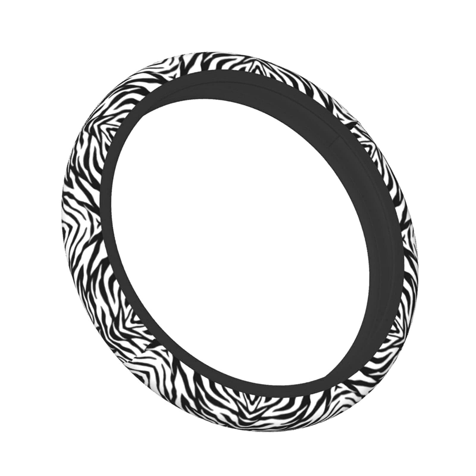 Zebra Steering Wheel Covers Non Slip Neoprene Stripe Pattern Steering Wheel Protector Cover Universal 15 Inch For Women Men Car