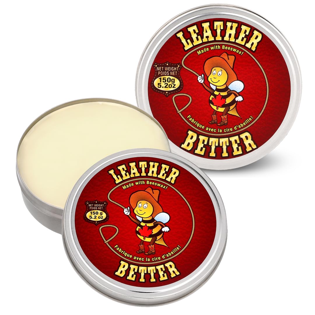 Leather Better Natural Leather Furniture Conditioner - for Boots, Shoes, Purses, Car Seats, Jackets, and Couches/Restore Moistur
