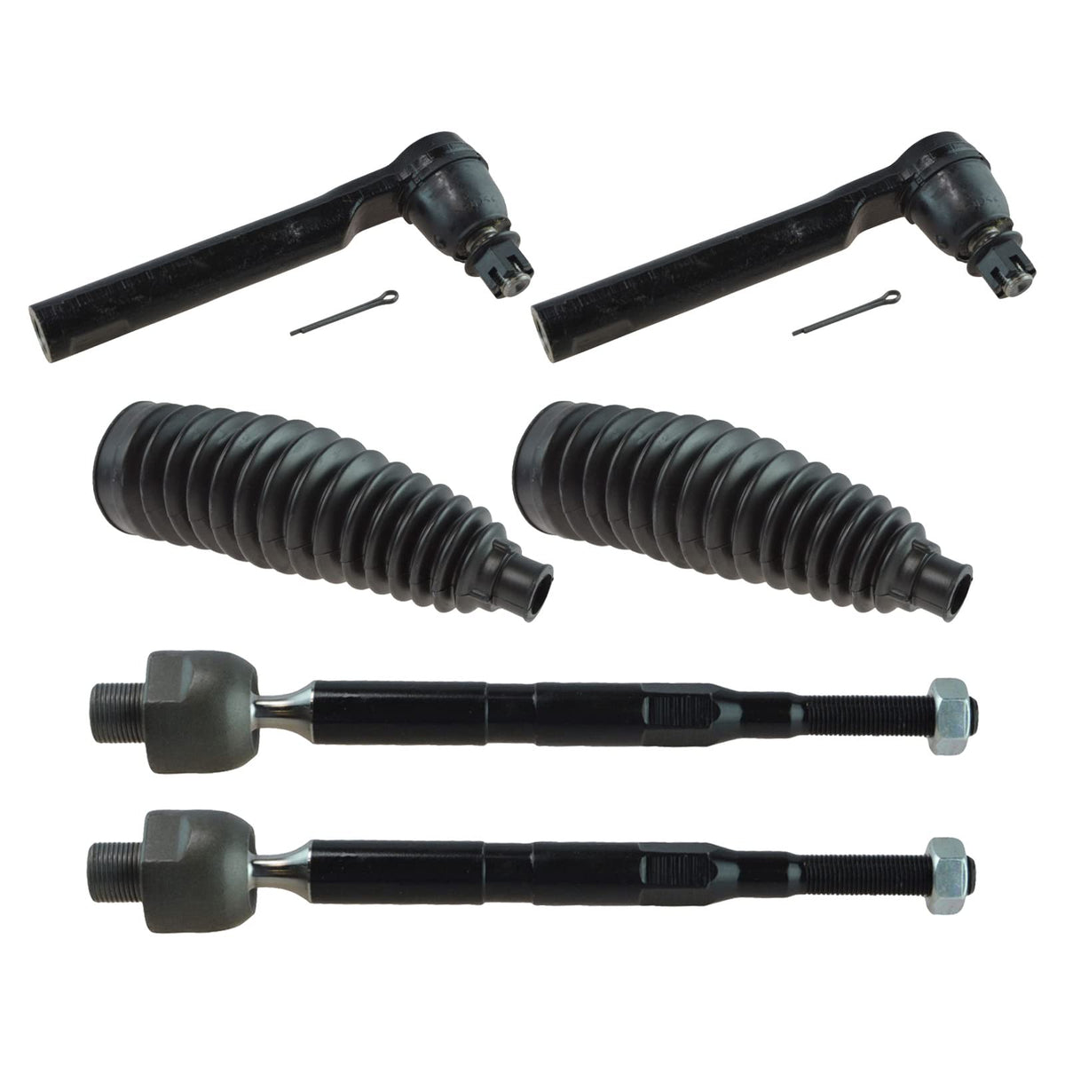 Trq Front Steering Kit Steering Rack & Pinion Bellow Tie Rod Compatible With 2010-2011 Honda Cr-V