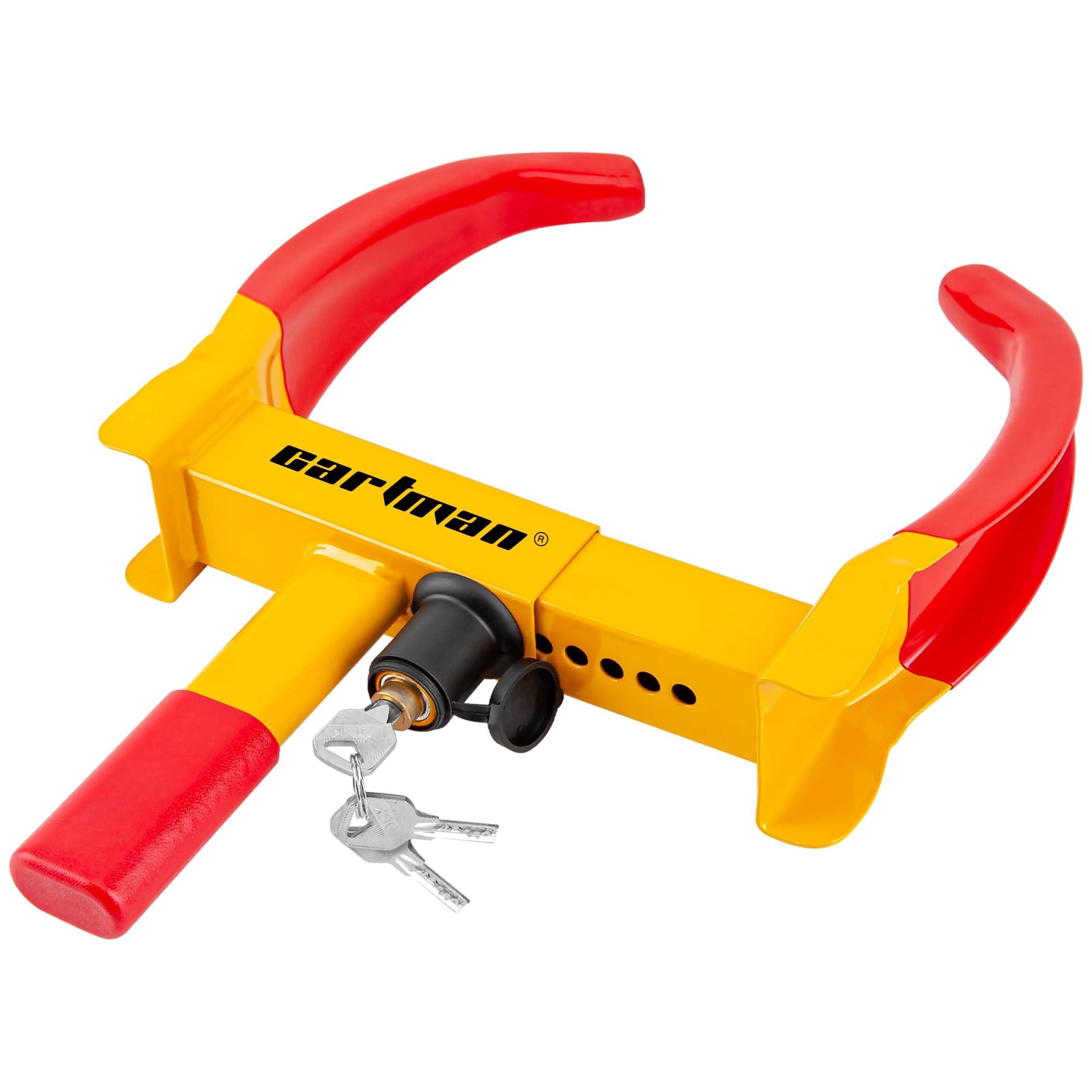 CARTMAN Heavy Duty Trailer Lock Wheel Clamp, Universal Security Tire Lock, Adjustable Anti Theft Lock for Trailers SUV Boats ATV