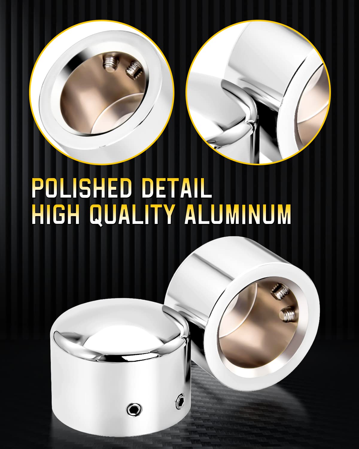 Anonemoto Chrome Front Axle Nut Covers, Front Axle Caps Compatible With Harley Davidson 2002-2024 Vrsc Softail Dyna Super Glide Sportster Xl 883 1200 Road King Electra Glide Street Glide Xg