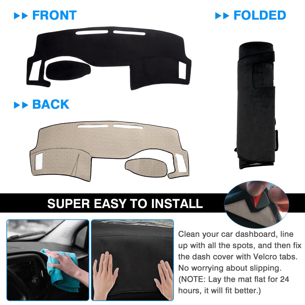 Autorder Dashboard Cover Mat For 2003-2008 Infiniti Fx35/ Fx45/ Fx50 1St Gen (S50) Accessories Dash Cover Suede Dash Mat Sunshad