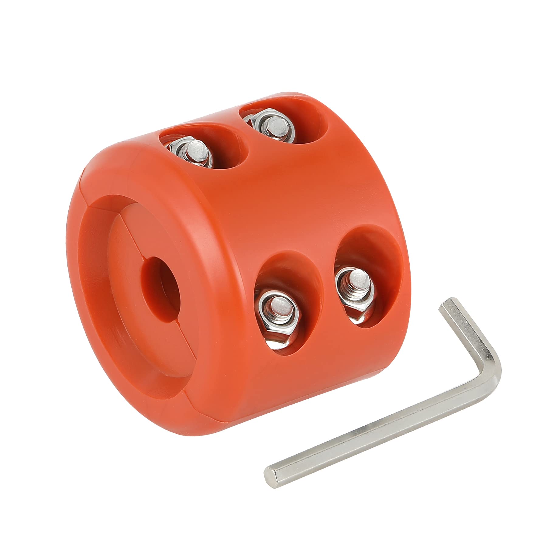 Besnor Winch Cable Hook Stopper for ATV UTV SUV ORV, Rubber Rope Line Saver, Prevent Bouncing Fraying, with Allen Wrench, Orange
