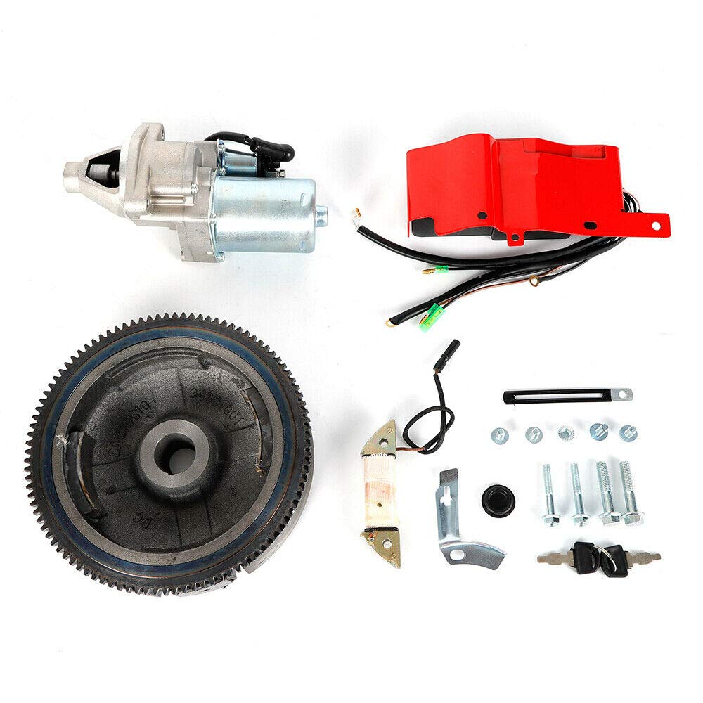 Electric Start Kit Fit For Gx340 11Hp Gx390 13Hp Starter Motor Lgnition Flywheel Switch For Gx340 Gx390 Electric Motor Start Kit